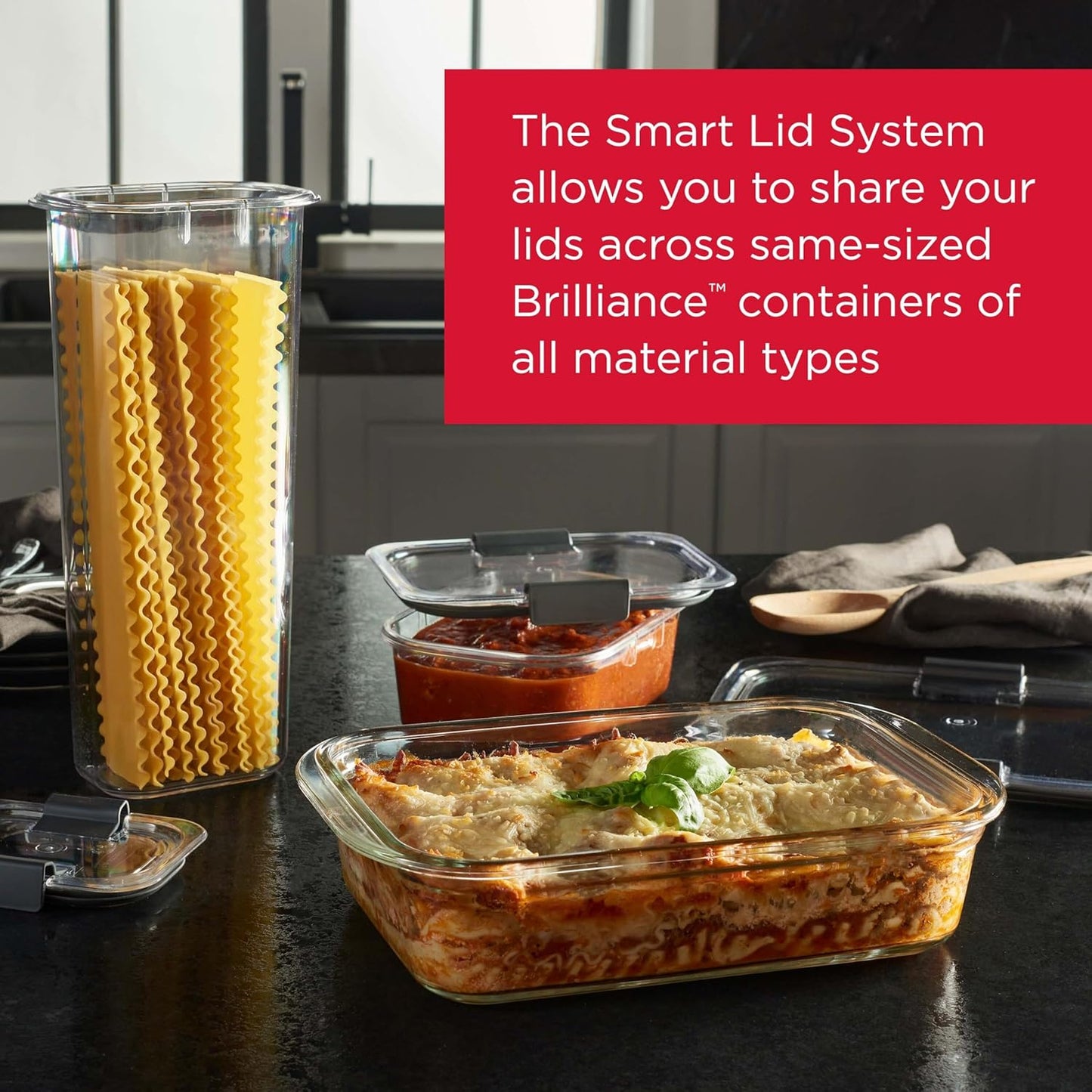 Rubbermaid Brilliance Glass Food Storage Containers Set of 9 - Clear, Leak-Proof, BPA-Free