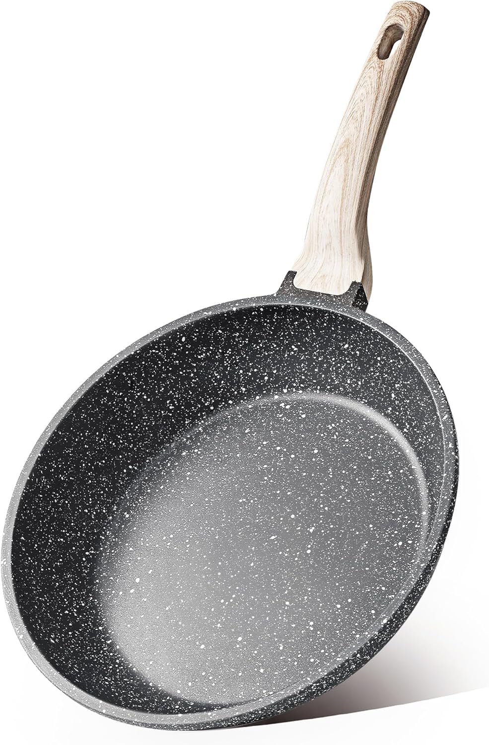 CAROTE Classic Granite Nonstick Skillet for All Stoves - Safe & Easy Clean (8-Inch)