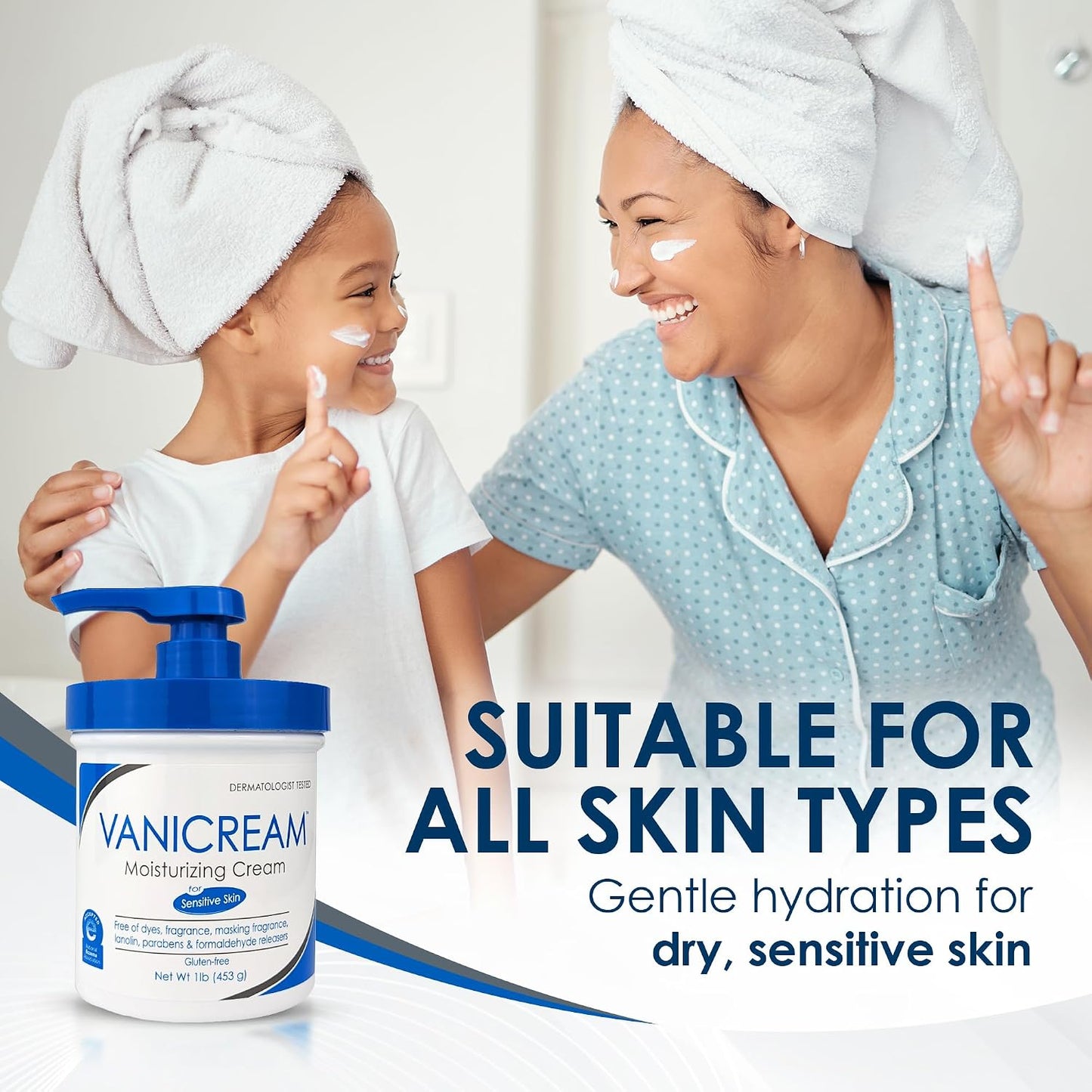 Vanicream Moisturizing Cream for Sensitive Skin - 16 fl oz, Fragrance Free & Non-Comedogenic