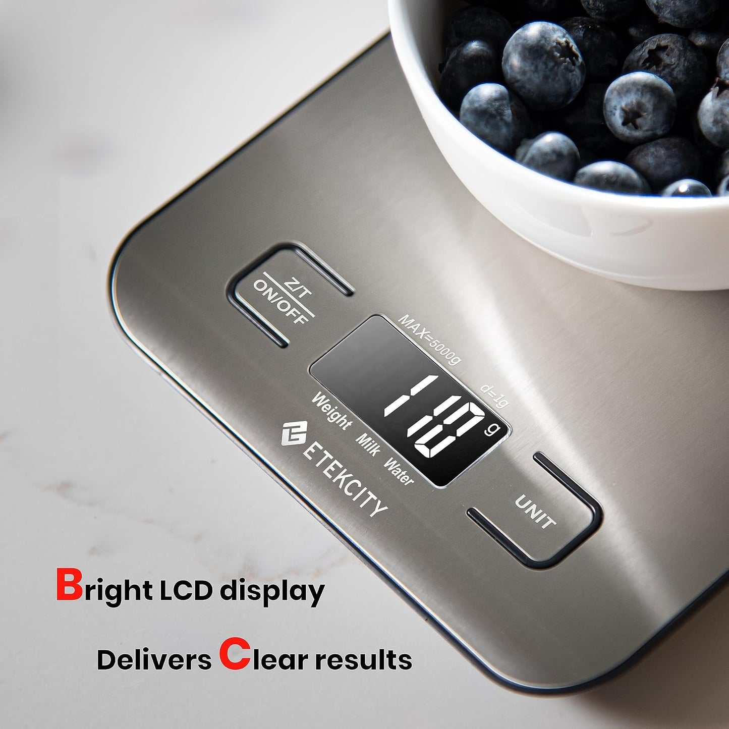 Etekcity Digital Kitchen Scale for Weight Loss & Baking - Model EK6015