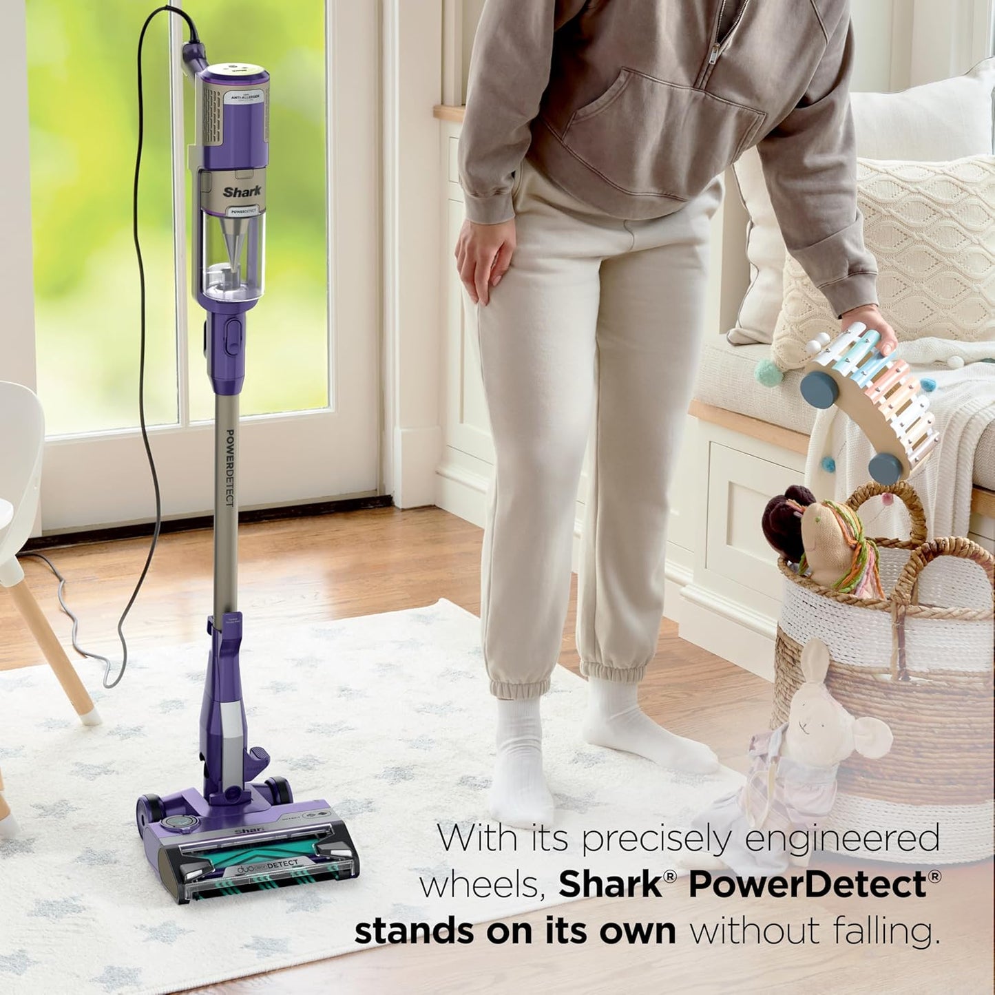 Shark POWERDETECT Ultra-Light Corded Stick Vacuum with DuoClean & Self-Cleaning Brushroll for Pet Hair & All Floors