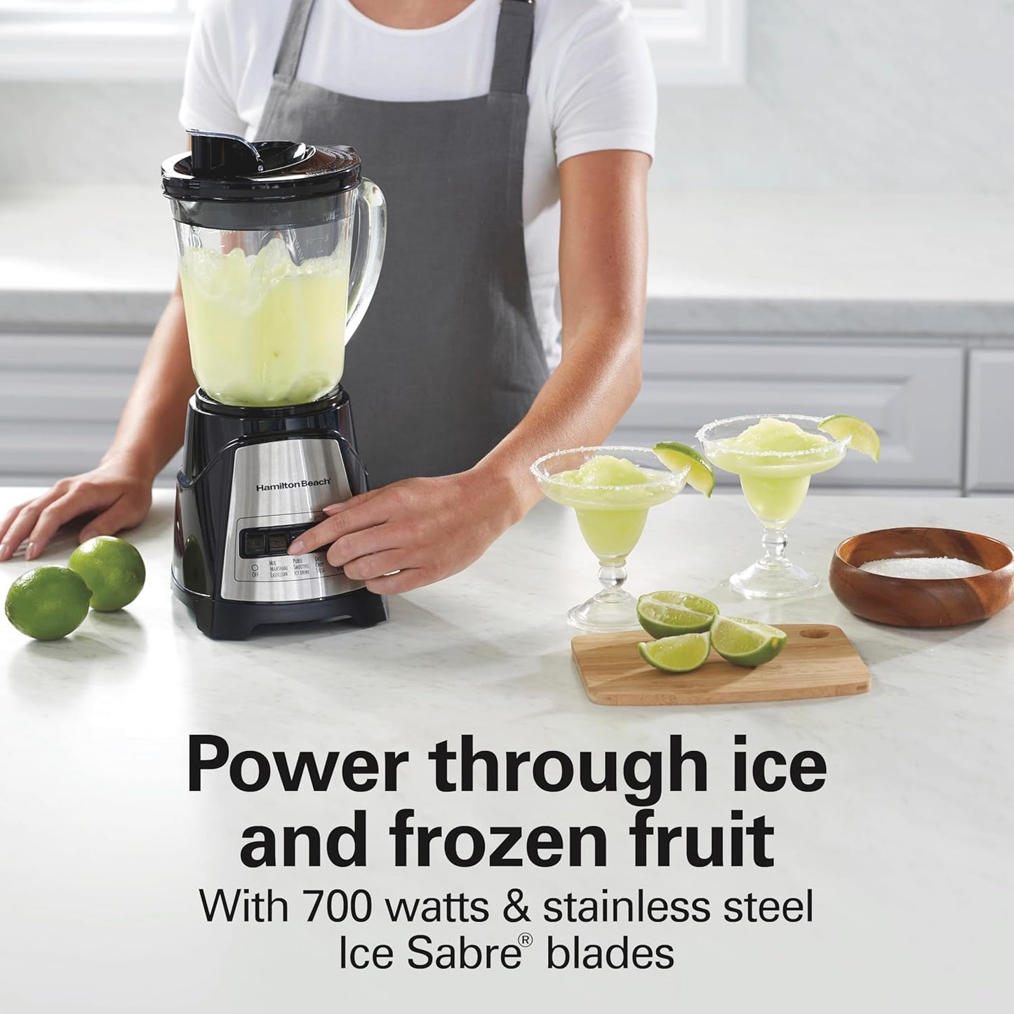 Hamilton Beach Power Elite Wave Action Blender - 40 Oz Glass Jar with 12 Functions for Smoothies