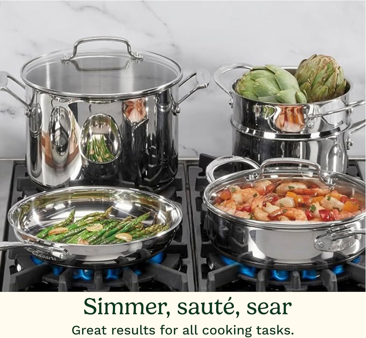 Cuisinart Chef's Classic 11-Piece Stainless Steel Cookware Set for Induction & Gas Stovetops