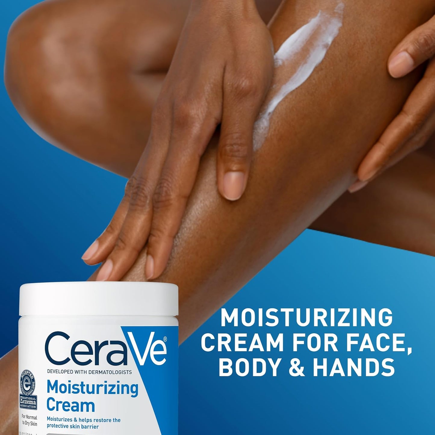 CeraVe Moisturizing Cream for Dry Skin with Ceramides & Hyaluronic Acid (19 fl oz)