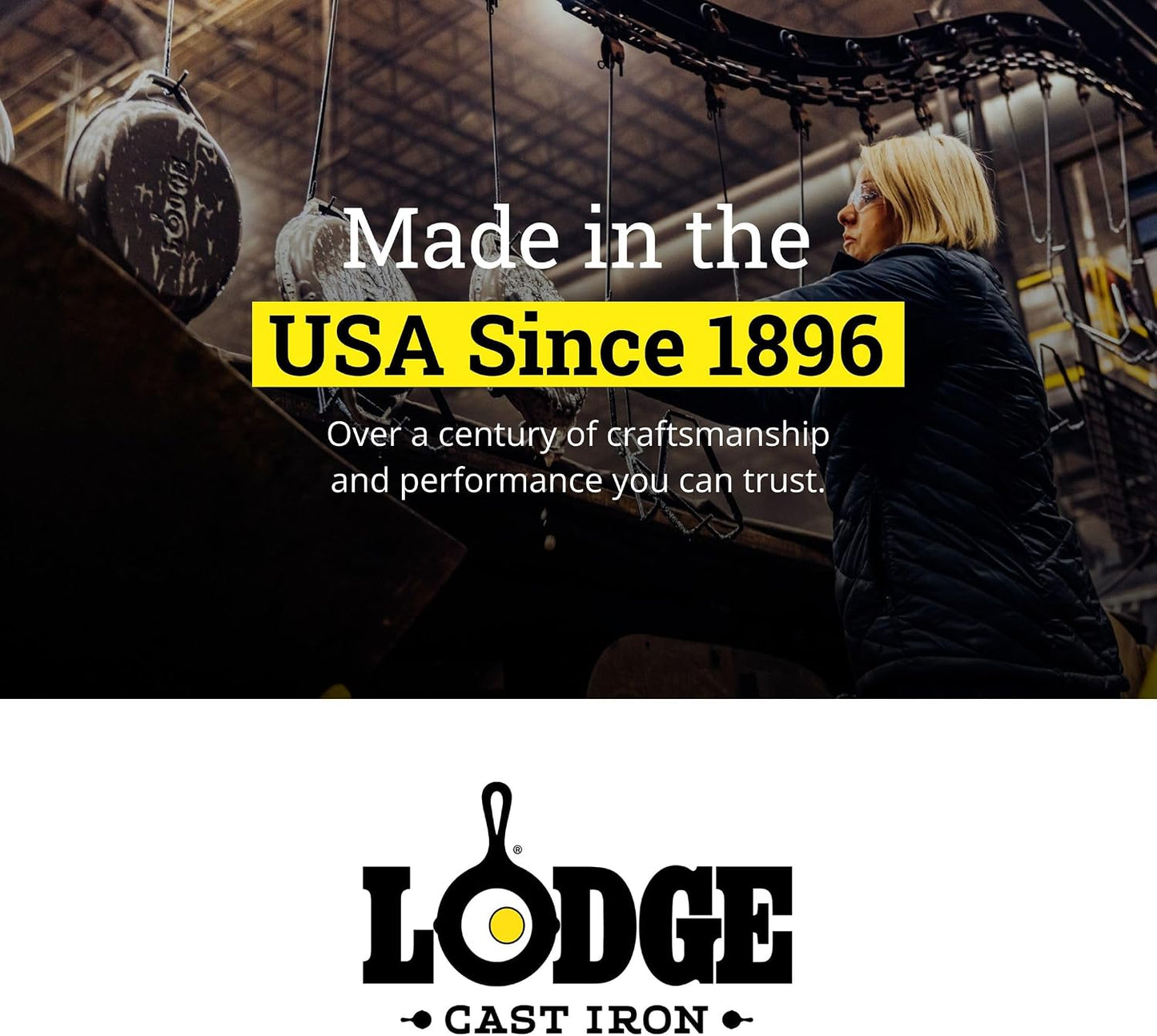 Lodge 10.25 Inch Cast Iron Skillet - Naturally Non-Stick & Oven Safe for Home & Camping