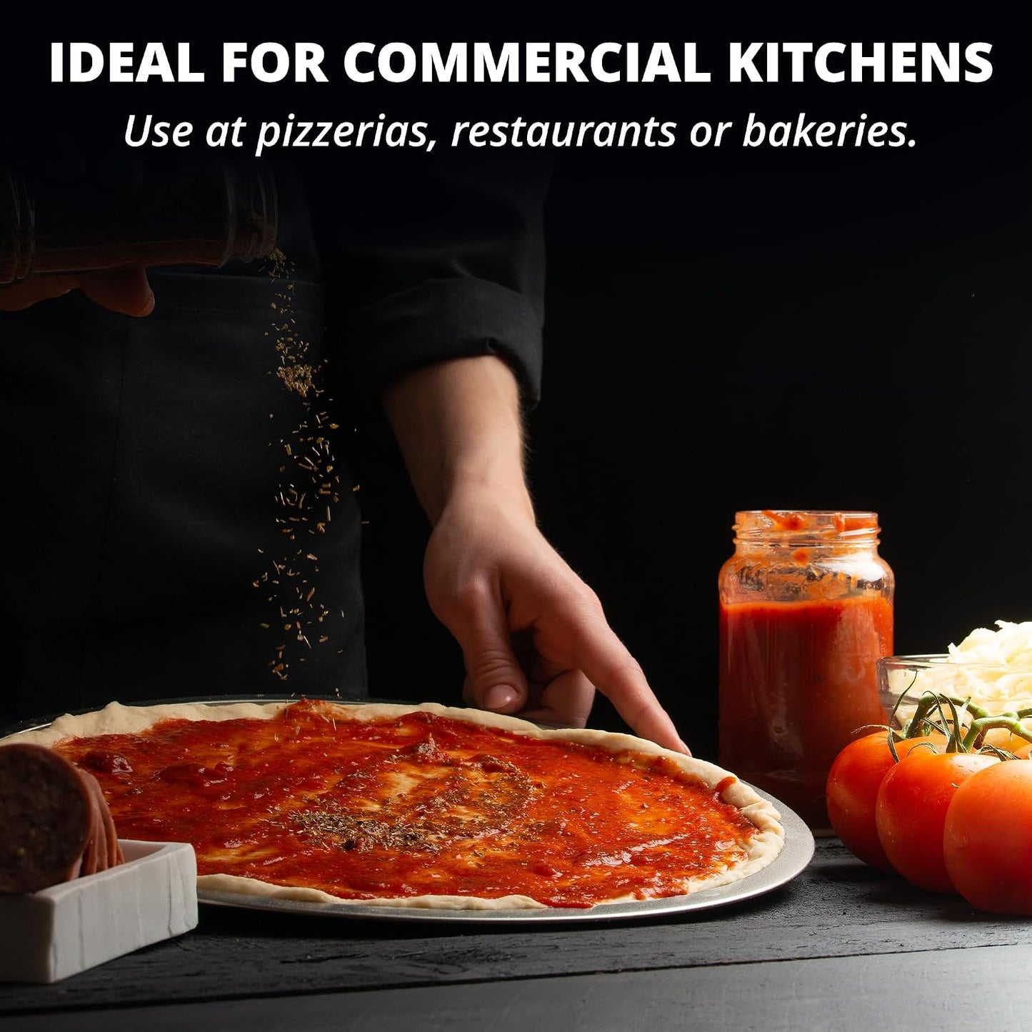 American Metalcraft TP14 14" Wide-Rim Aluminum Pizza Pan