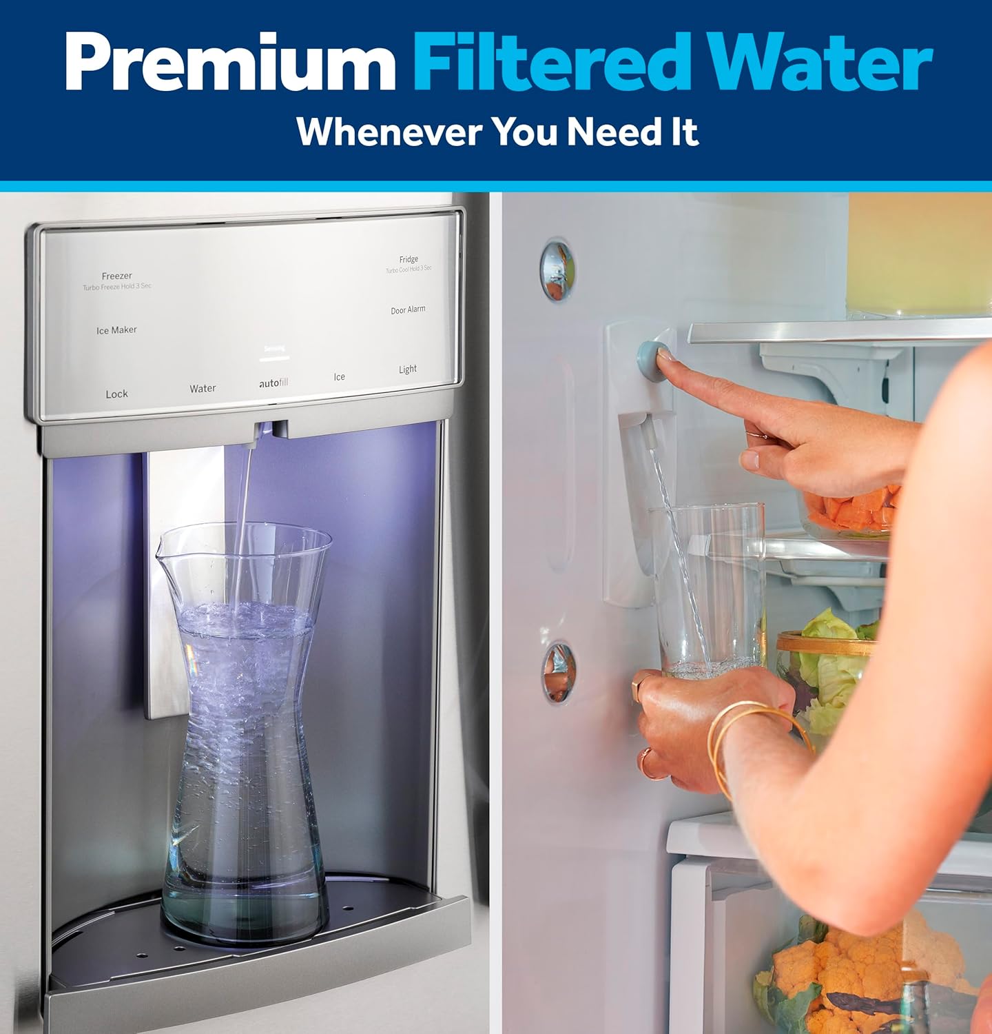GE RPWFE Refrigerator Water Filter - Certified to Reduce Lead & 50+ Impurities