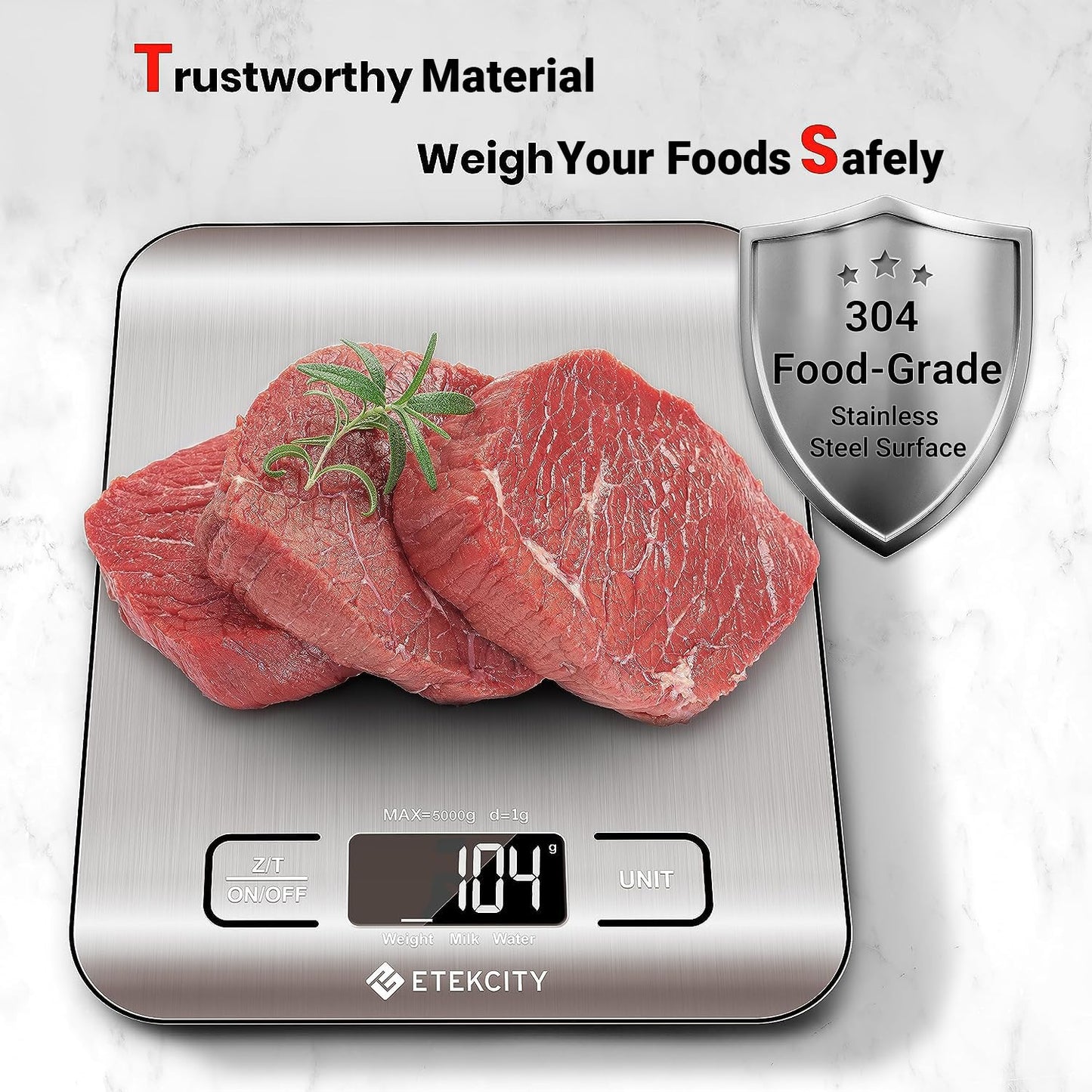Etekcity Digital Kitchen Scale for Weight Loss & Baking - Model EK6015