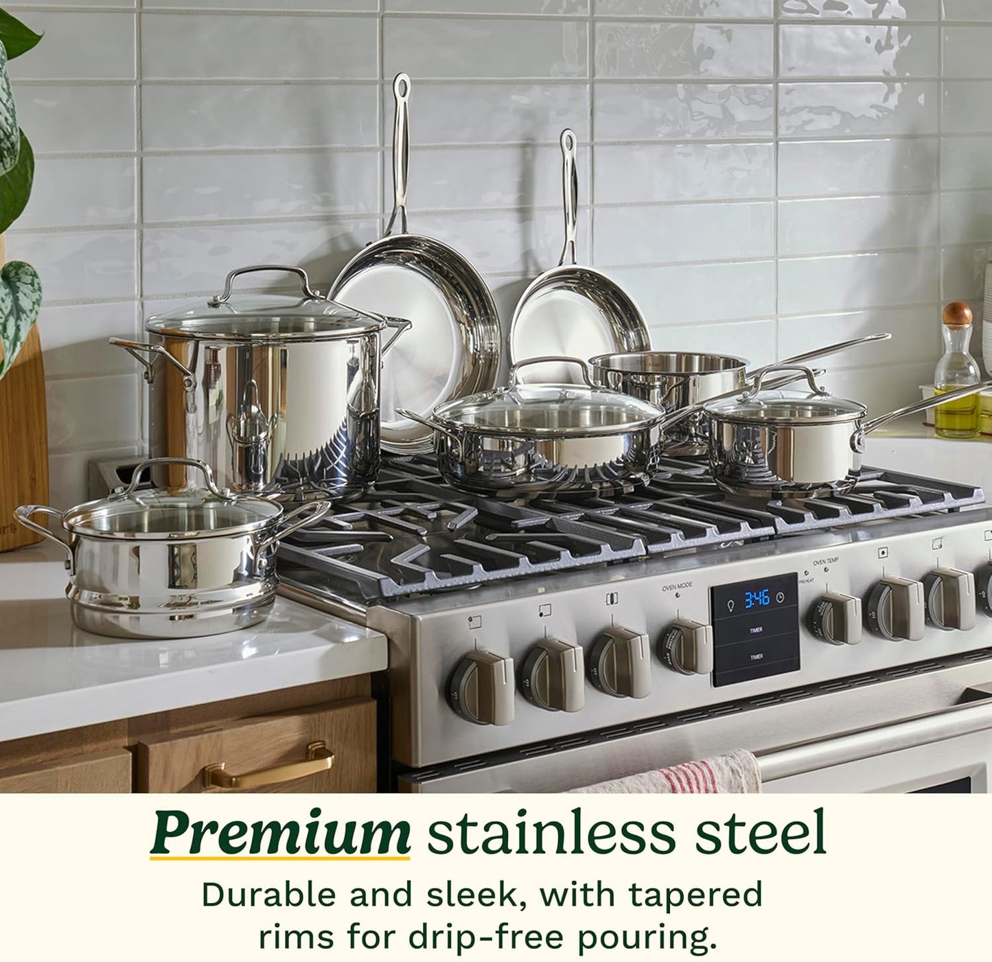 Cuisinart Chef's Classic 11-Piece Stainless Steel Cookware Set for Induction & Gas Stovetops