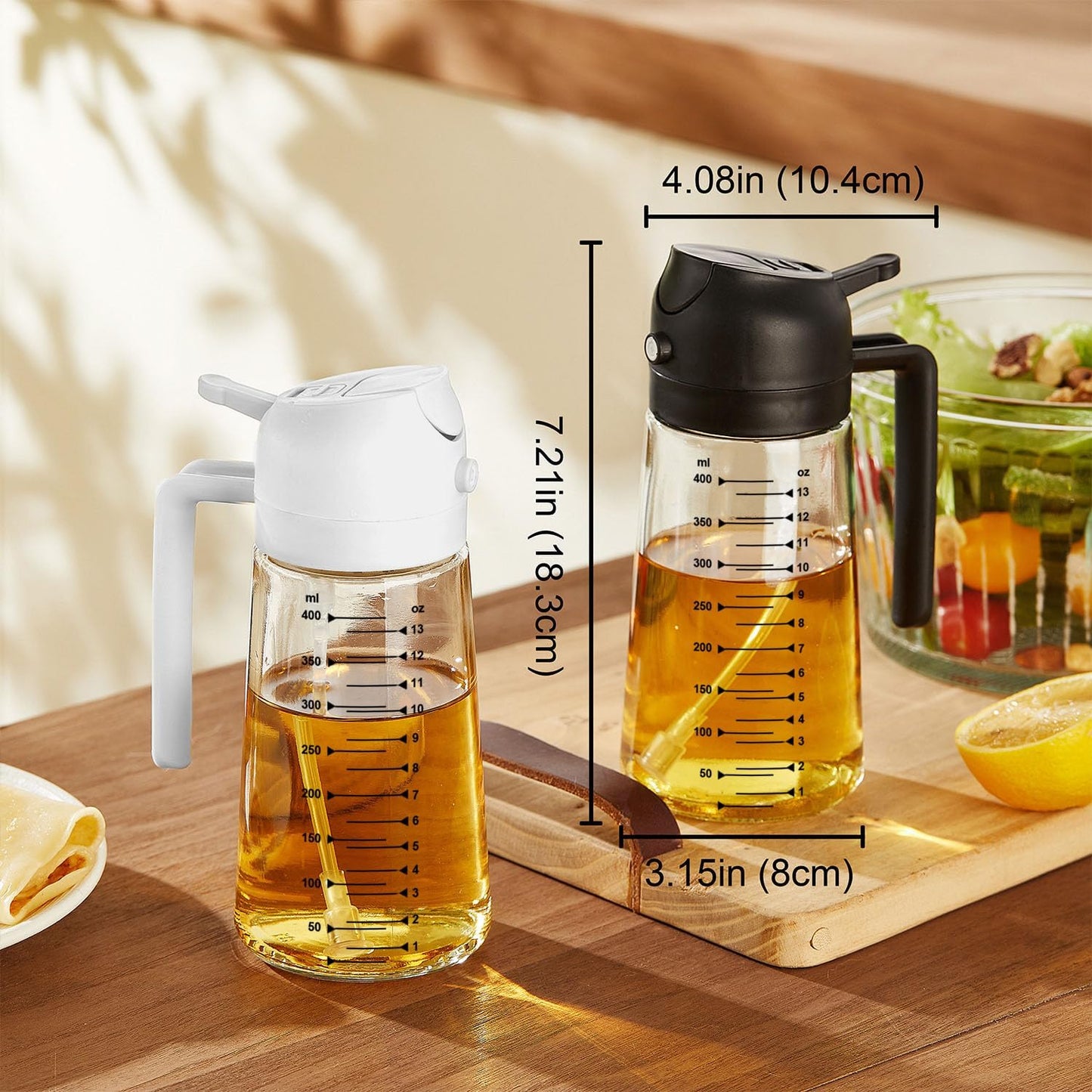 TrendPlain 16oz Glass Olive Oil Sprayer - BPA-Free Precision Spray for Cooking