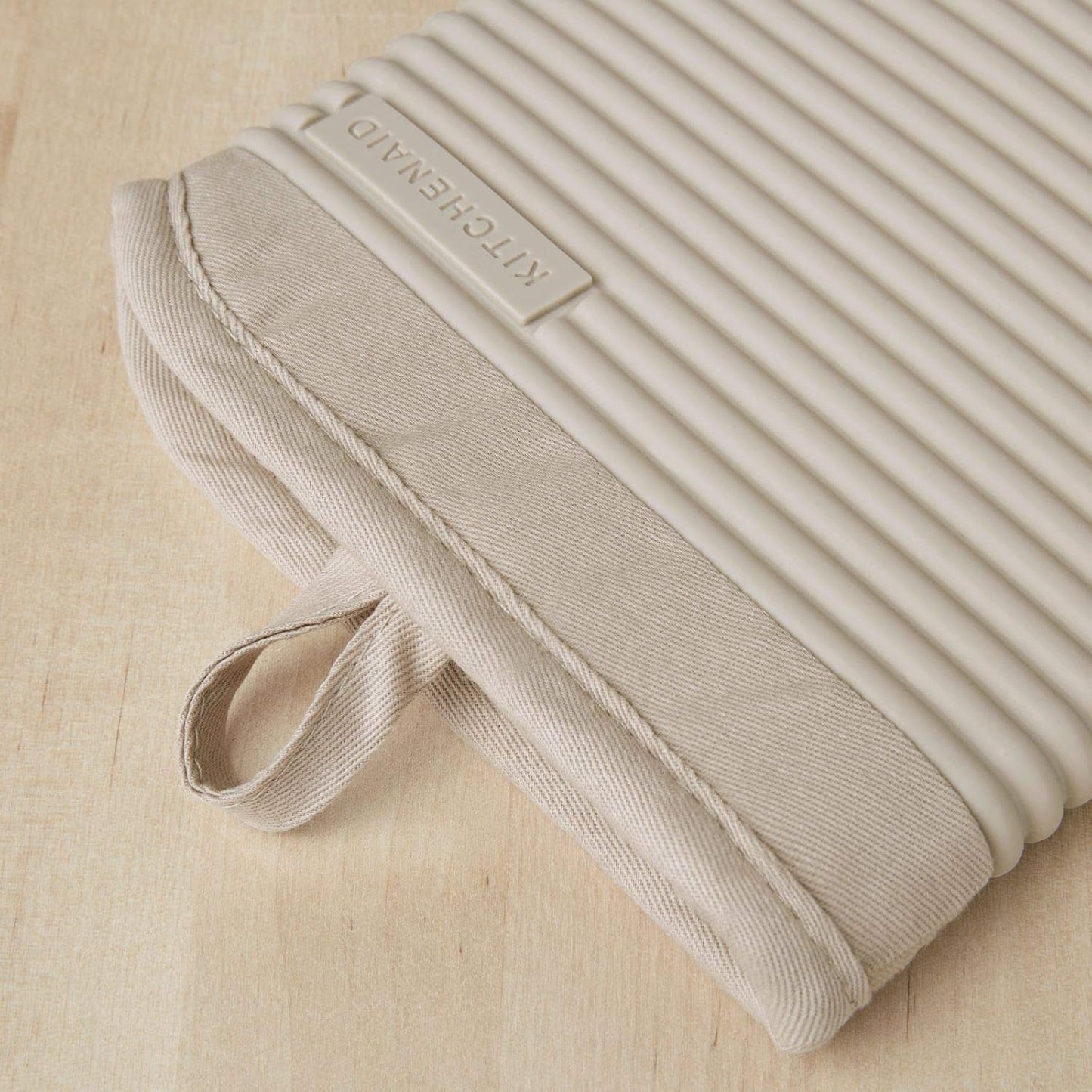 KitchenAid Ribbed Soft Silicone Oven Mitt 2-Pack Set - Heat Resistant Up to 500°F