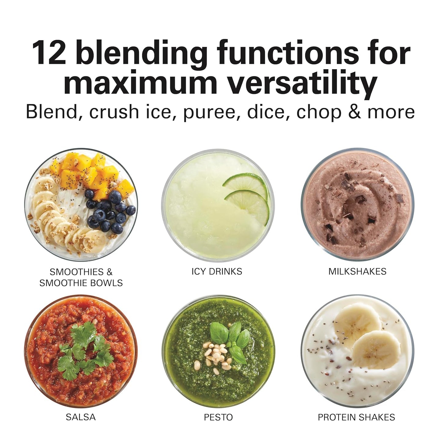 Hamilton Beach Power Elite Wave Action Blender - 40 Oz Glass Jar with 12 Functions for Smoothies
