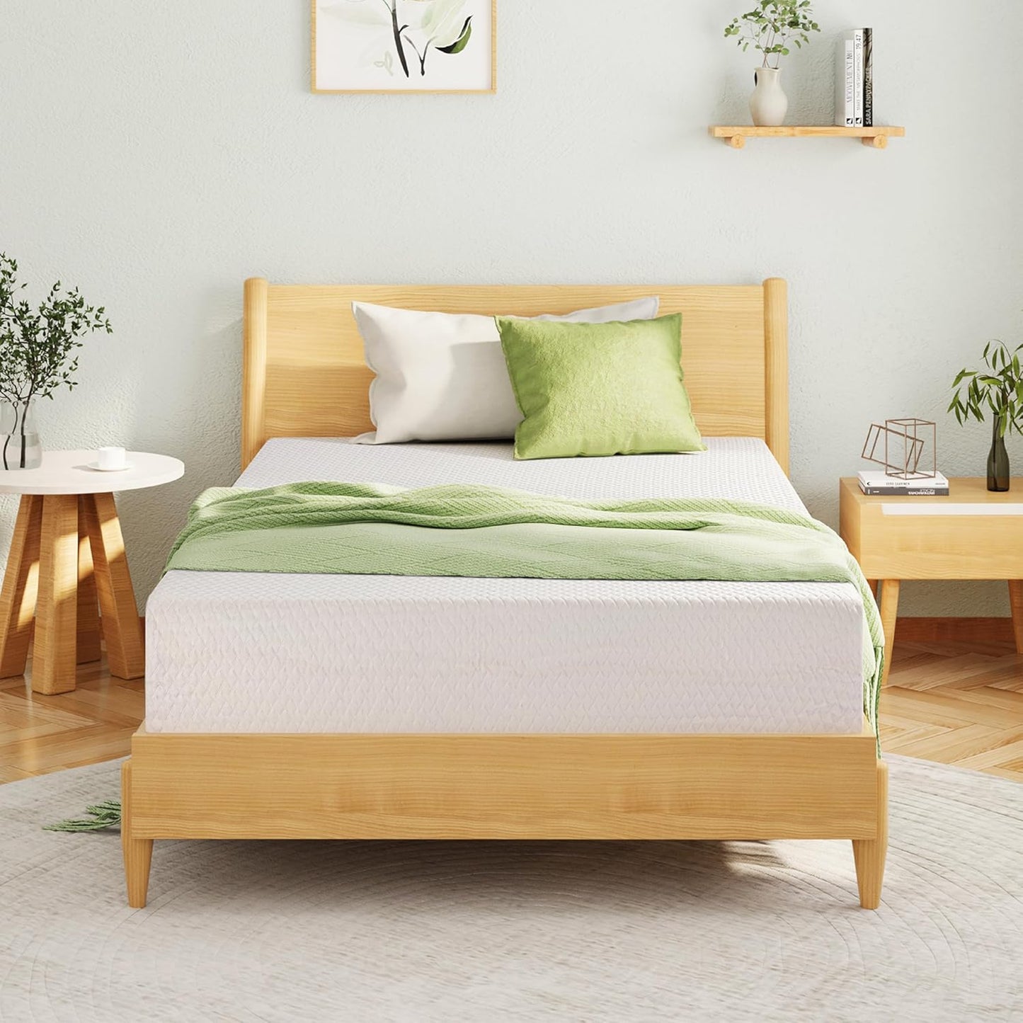 Full Size 8 Inch Medium Firm Memory Foam Mattress with Cooling Gel - EGOHOME