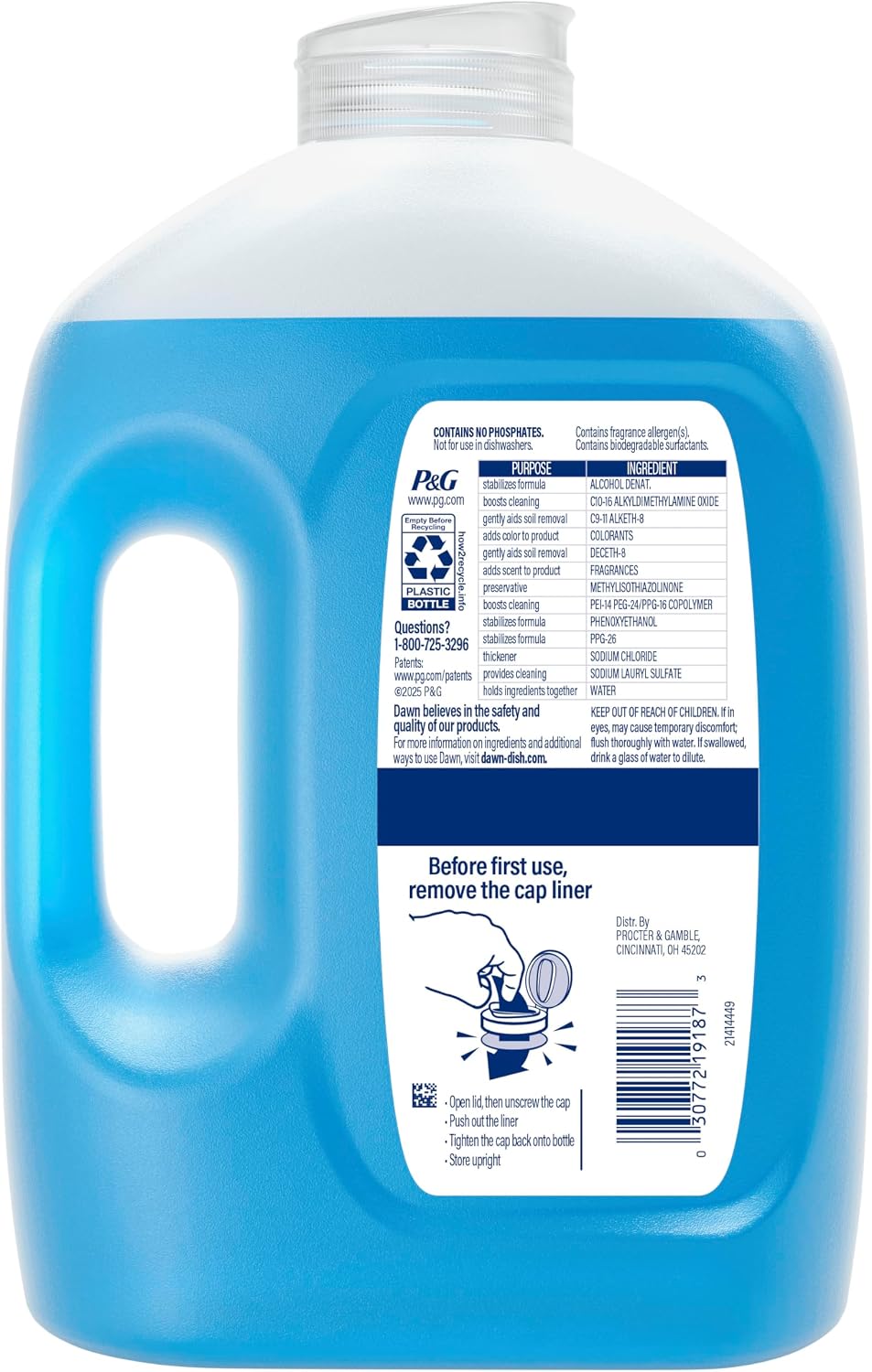 Dawn Ultra Original Dish Soap Refill Jug - Large 51.5 oz Grease-Fighting Refill