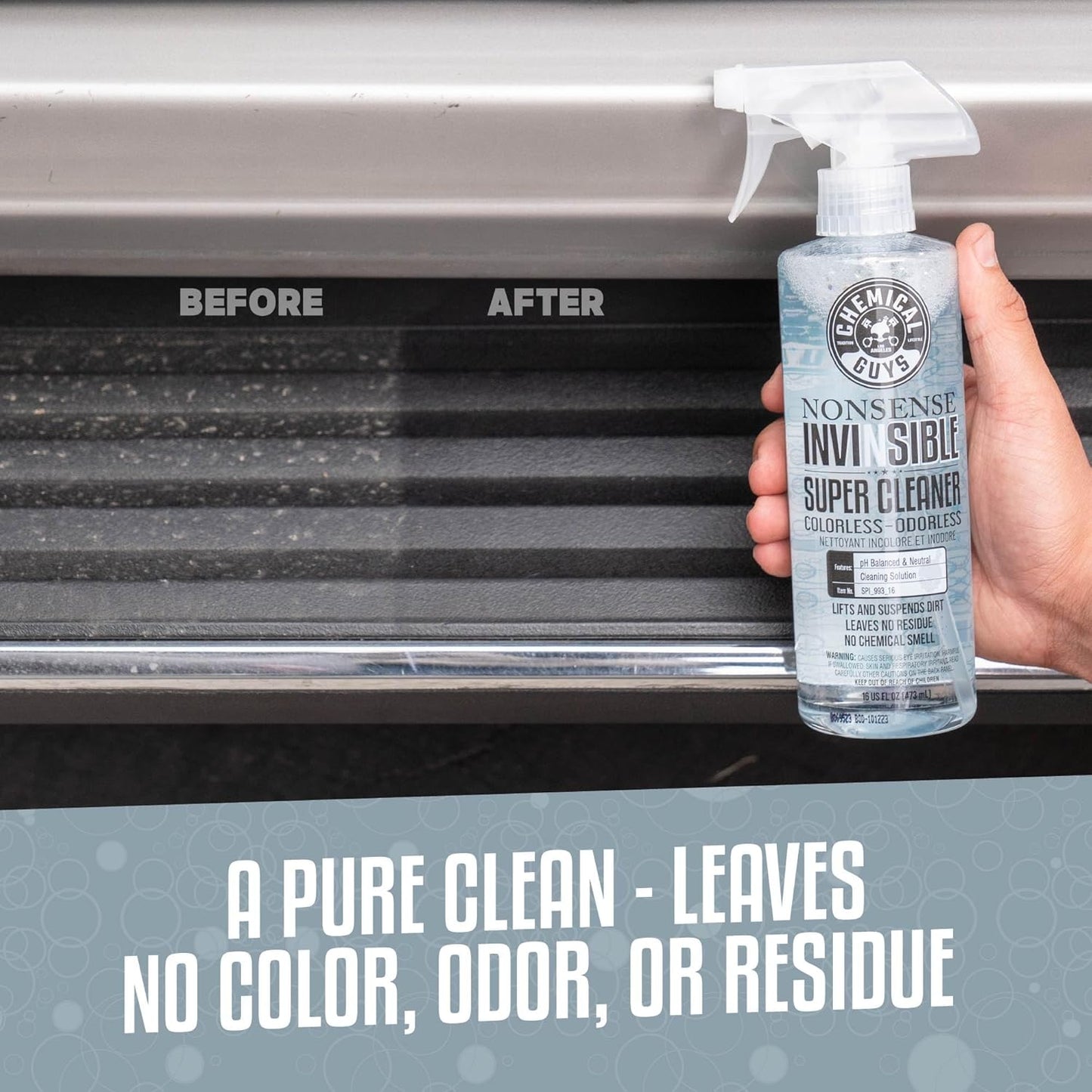 Chemical Guys Nonsense Odorless All-Purpose Car Cleaner - Foaming Deep Clean for Vinyl/Rubber/Plastic, 16 oz