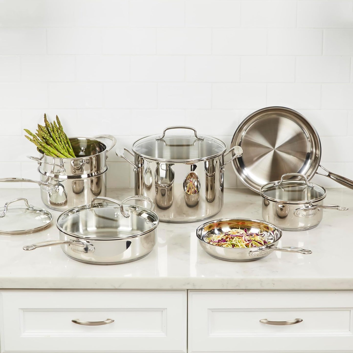 Cuisinart Chef's Classic 11-Piece Stainless Steel Cookware Set for Induction & Gas Stovetops