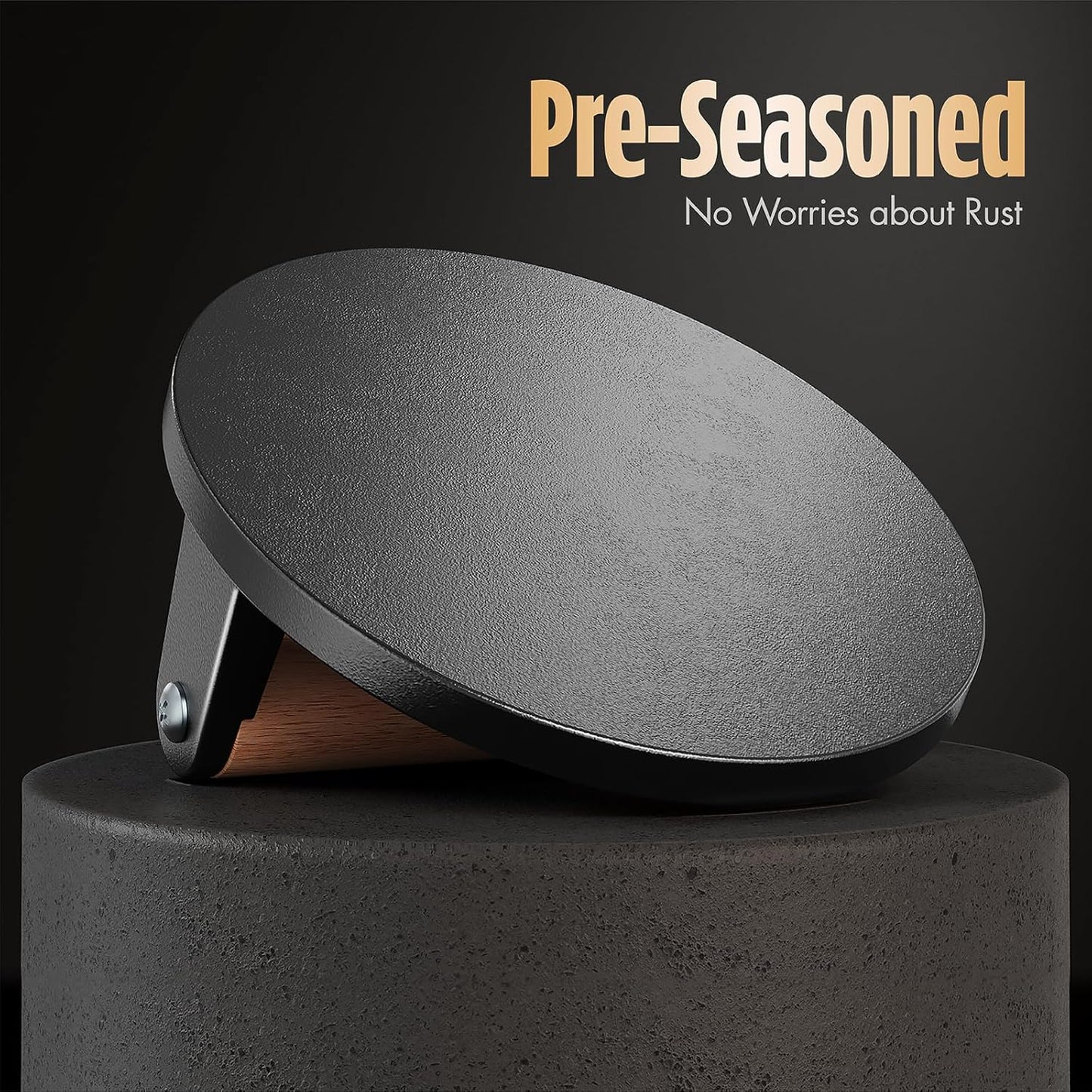 Pisol Heavy-Duty Cast Iron Hamburger Press - Professional Grill Tool for Crispy Burgers & Bacon