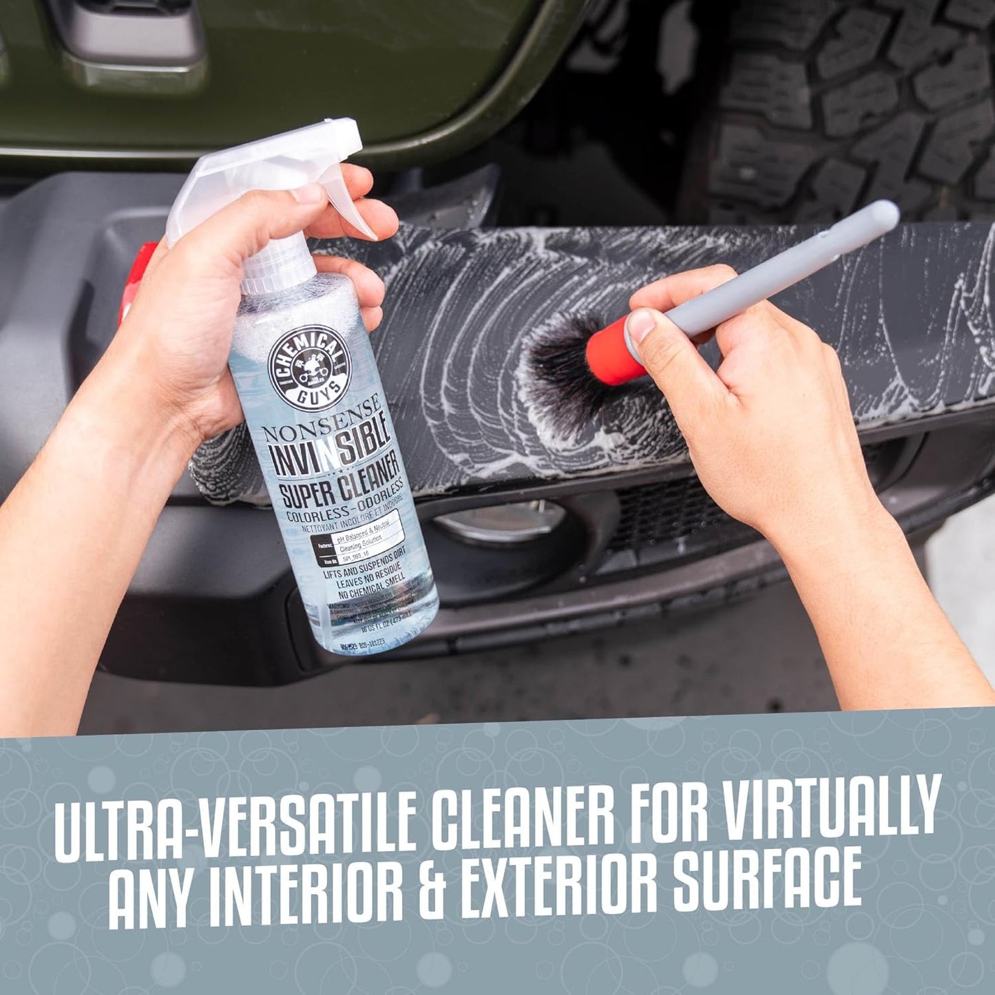Chemical Guys Nonsense Odorless All-Purpose Car Cleaner - Foaming Deep Clean for Vinyl/Rubber/Plastic, 16 oz