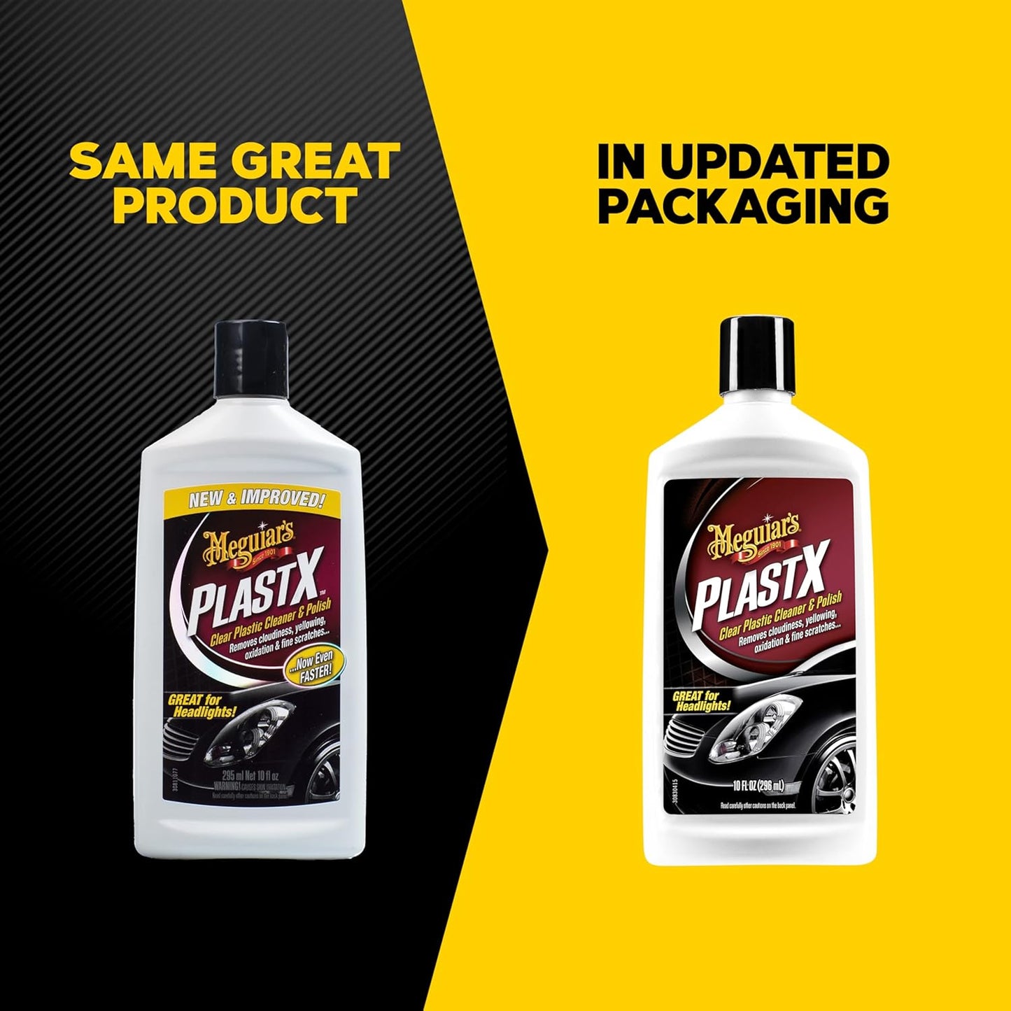 Meguiar's PlastX Clear Plastic Polish - Headlight Restoration & Scratch Remover for Car Interior (10 oz)