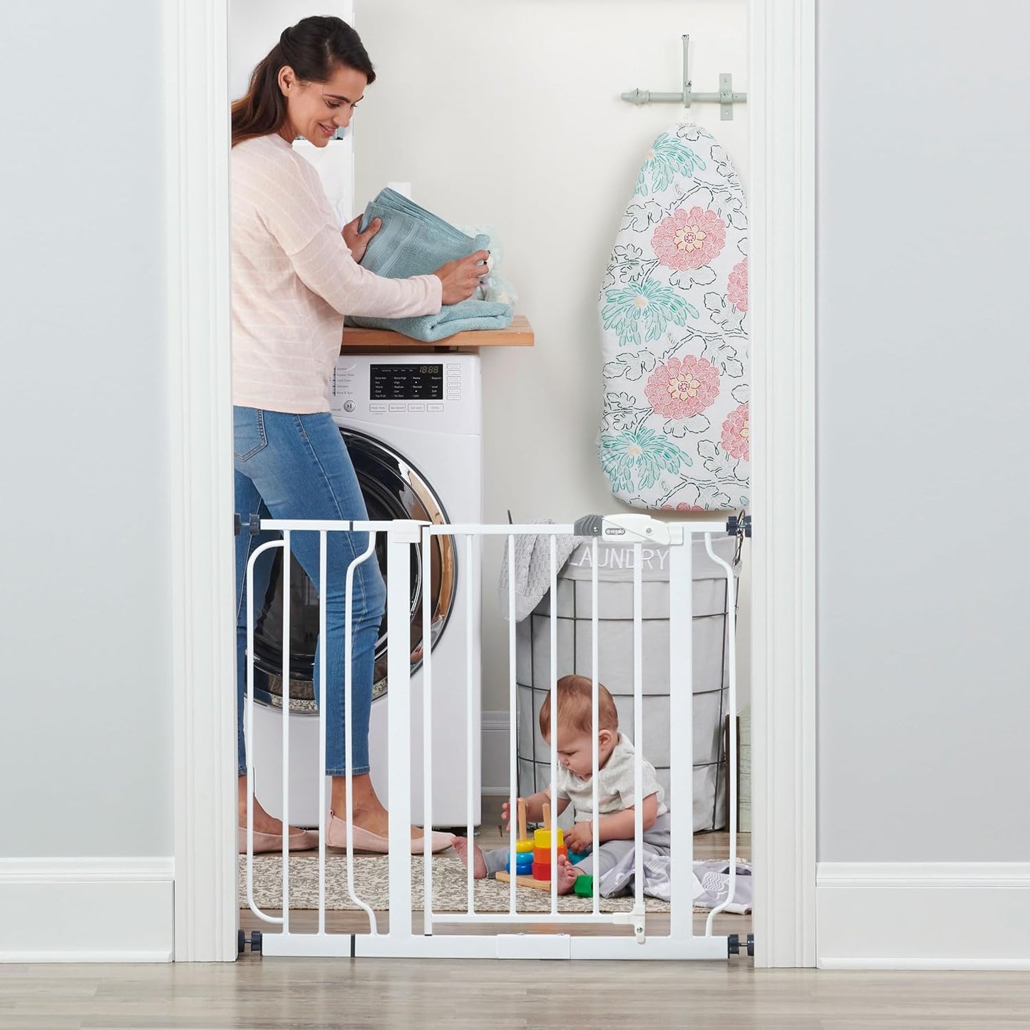 Regalo Safety Baby Gate - 29-38.5" Pressure Mount for Doorways & Stairs, Trusted by Parents for 30 Years