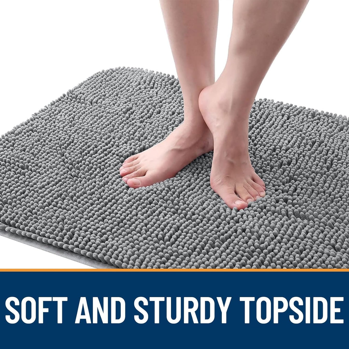 OLANLY Dog Door Mat - Absorbent Non-Slip Mud Mat for Dogs, 30x20 Grey