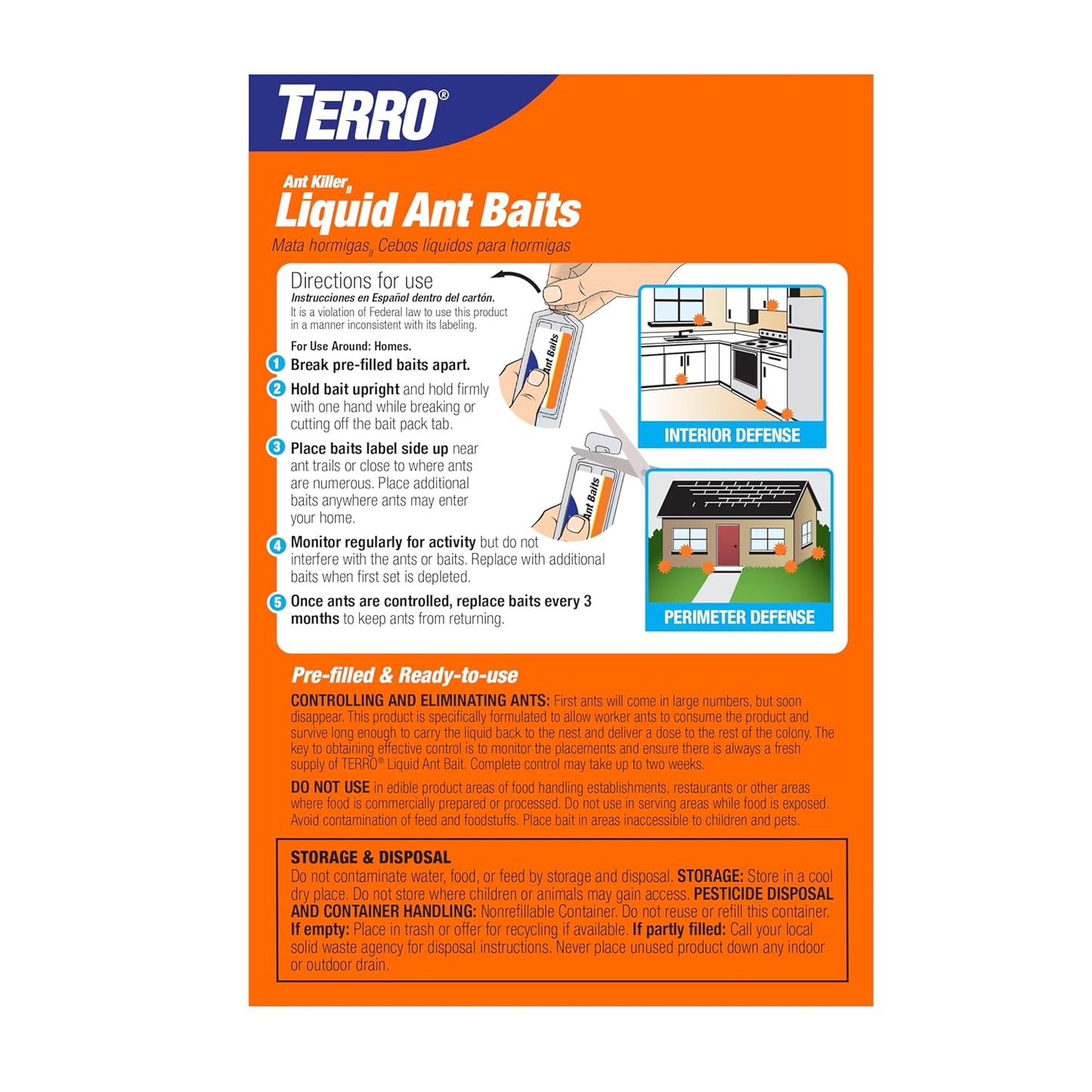 TERRO T300B Liquid Ant Killer Bait Stations 12-Pack Indoor Borax Formula