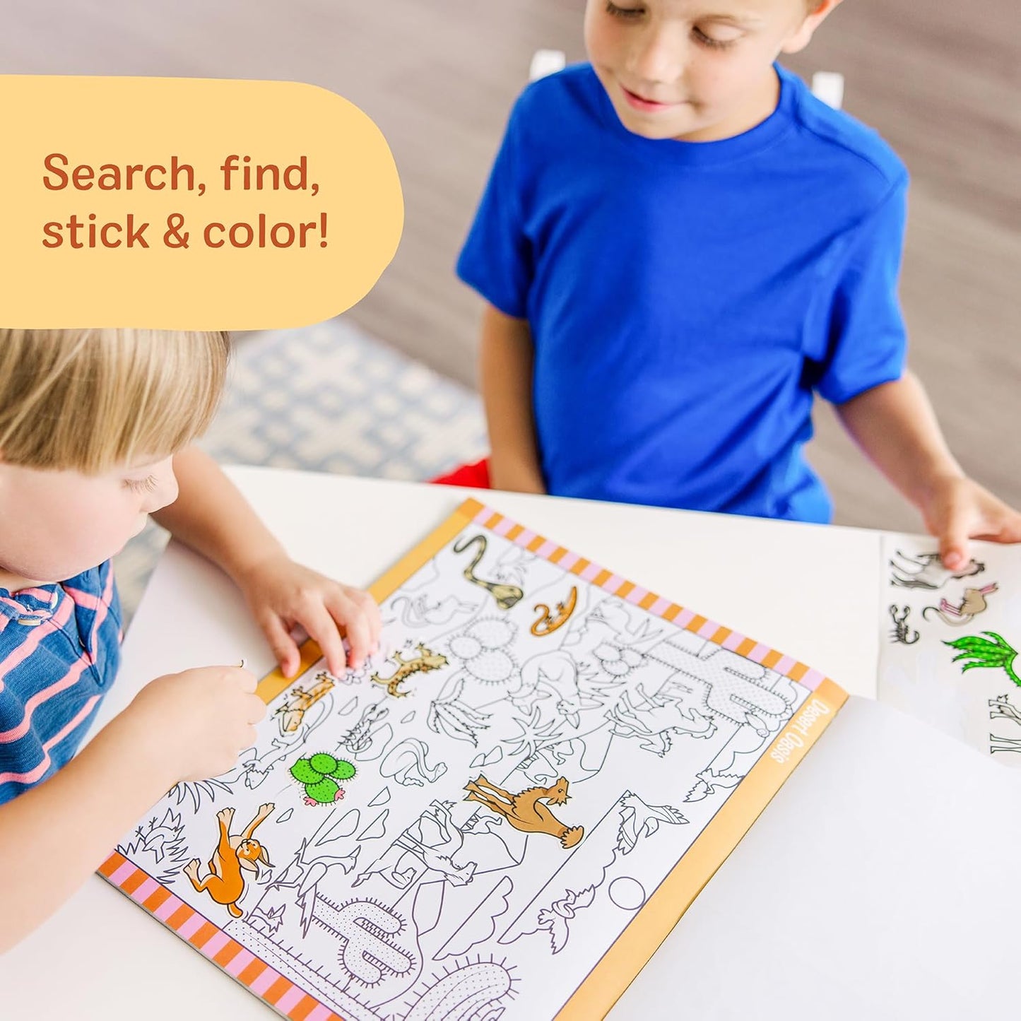 Melissa & Doug Animal Seek & Find Sticker Pad - 400+ Stickers, 14 Scenes for Kids 4+