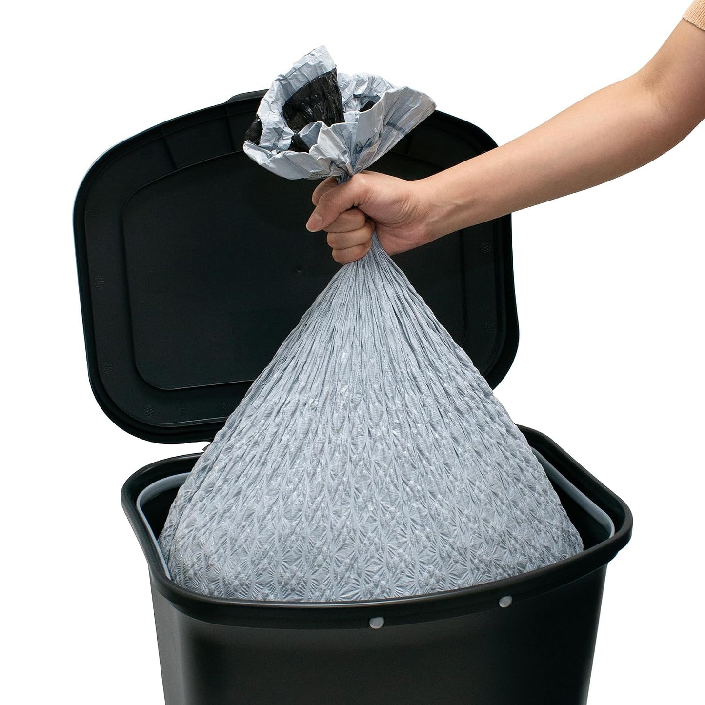 Glad Premium 13-Gallon Kitchen Trash Can with Clorox Odor Protection & Stainless Steel Foot Pedal