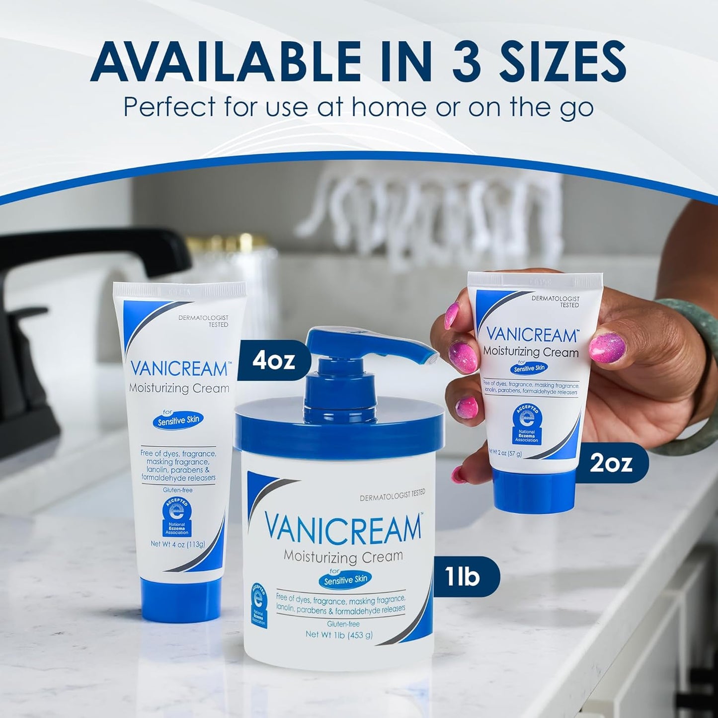Vanicream Moisturizing Cream for Sensitive Skin - 16 fl oz, Fragrance Free & Non-Comedogenic