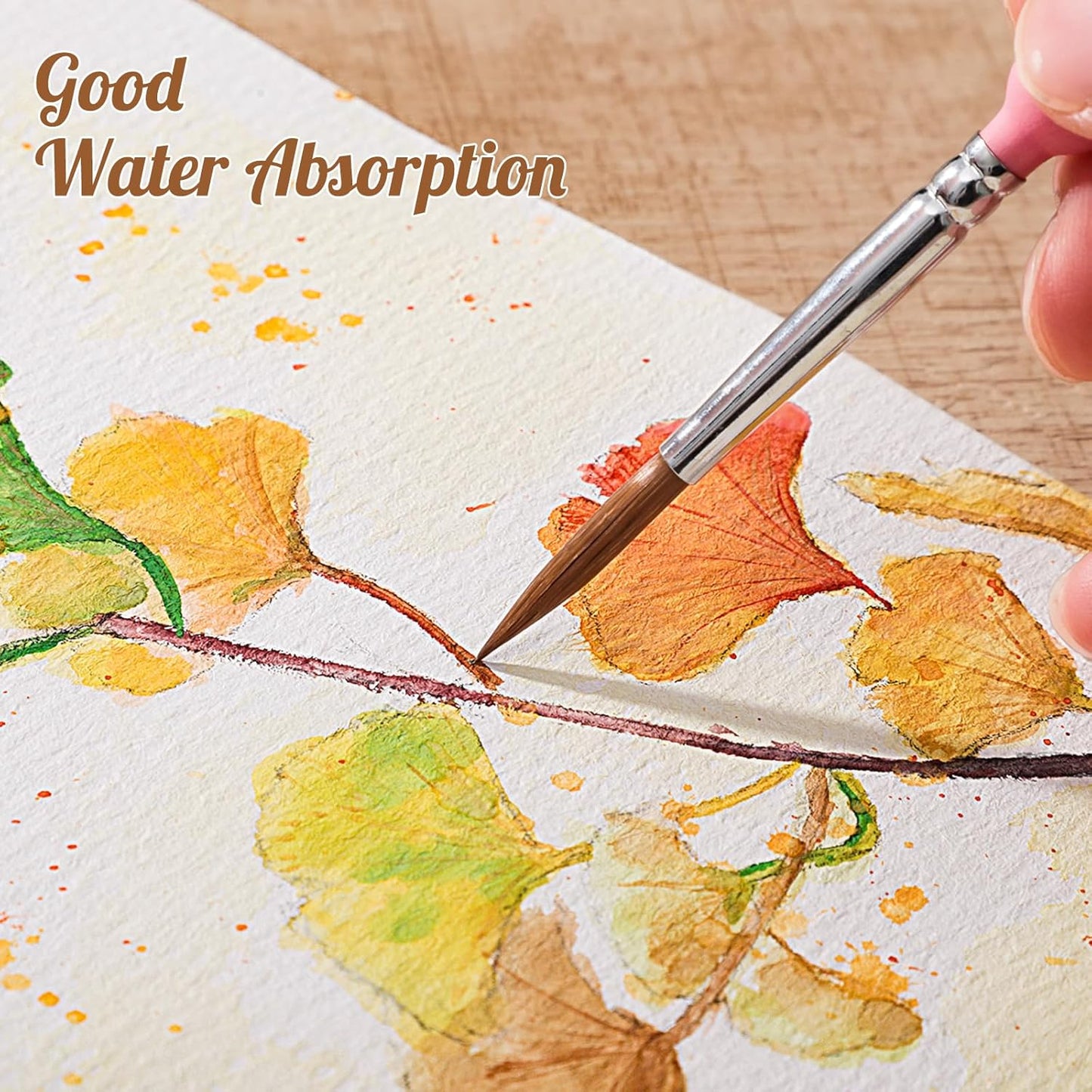 Prudiut 80 Sheets Watercolor Paper Bulk - 5x7 Inch Cold Press White for Kids & Artists