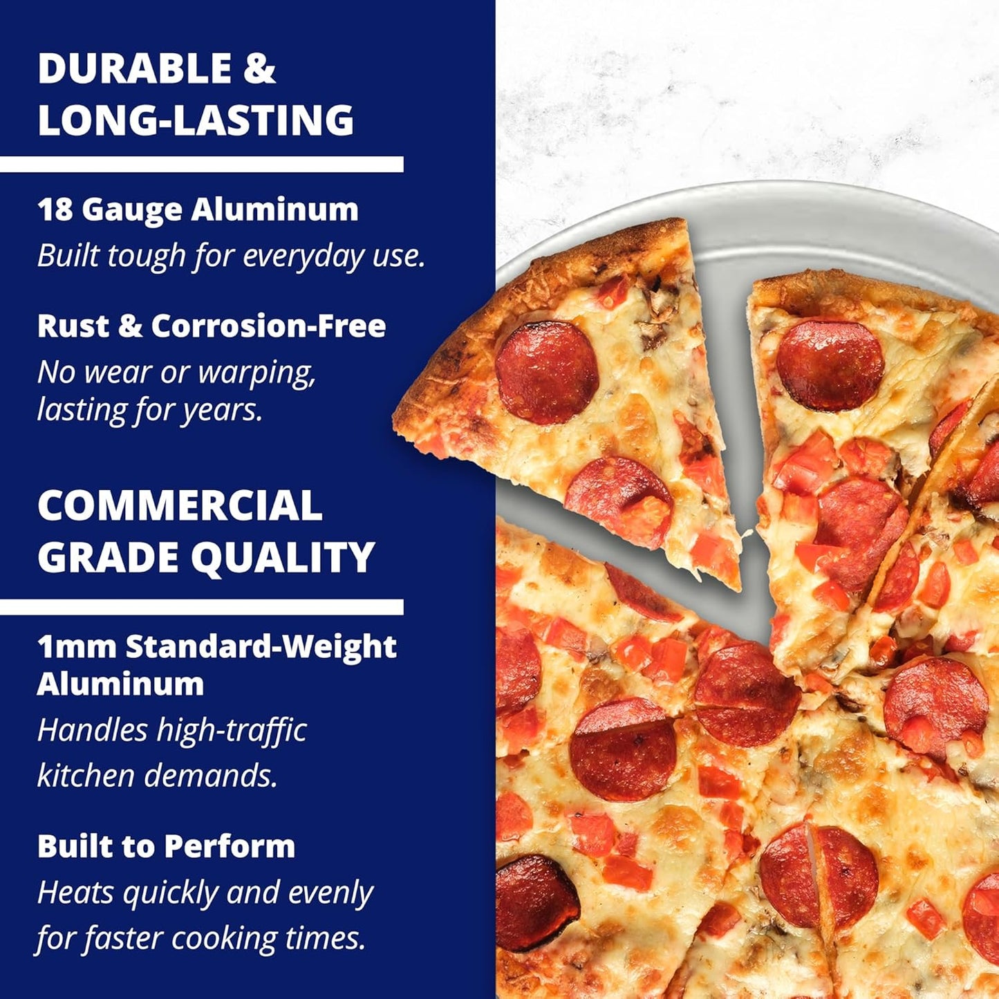 American Metalcraft TP14 14" Wide-Rim Aluminum Pizza Pan