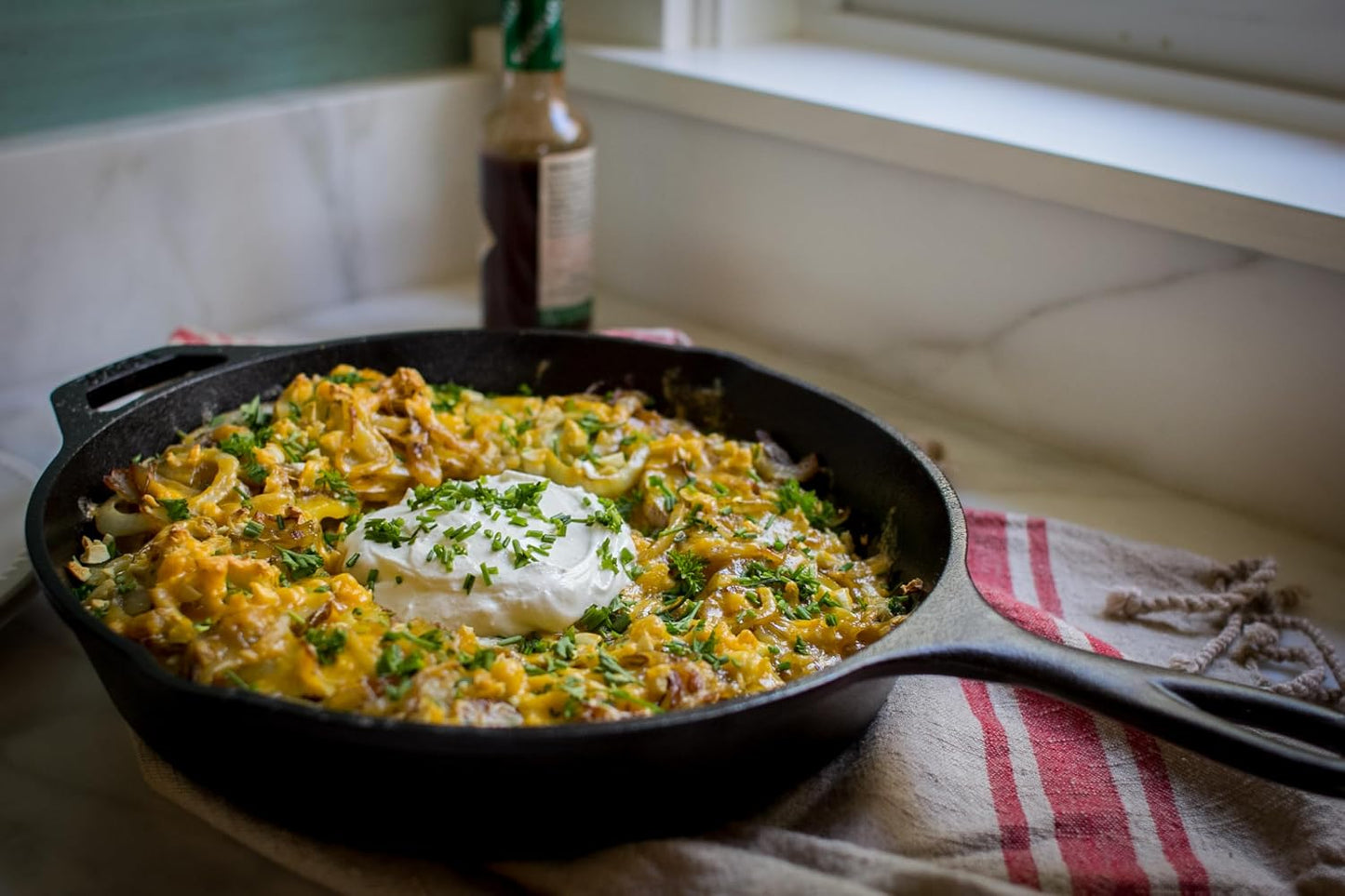 Lodge 10.25 Inch Cast Iron Skillet - Naturally Non-Stick & Oven Safe for Home & Camping