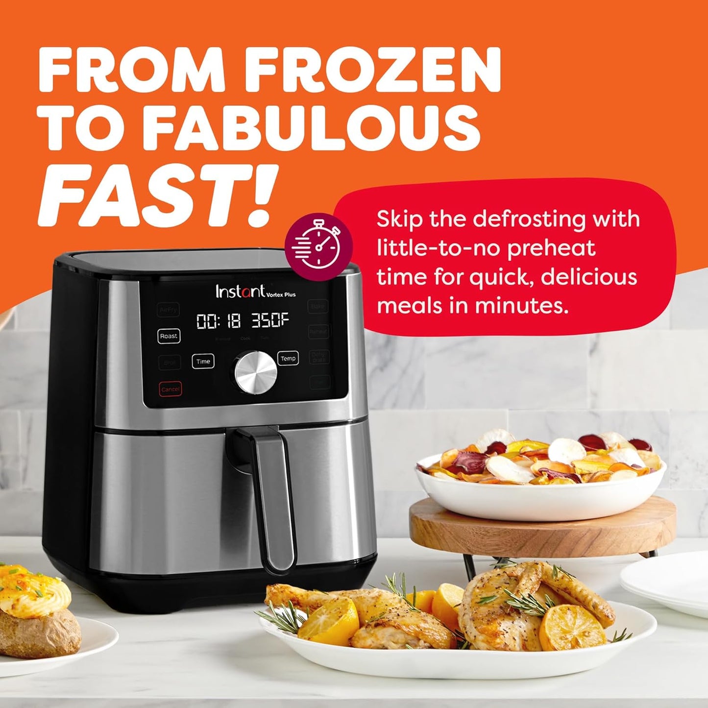 Instant Pot Vortex Plus 6-Quart Air Fryer - 6-in-1 Multi-Cooker with EvenCrisp Technology