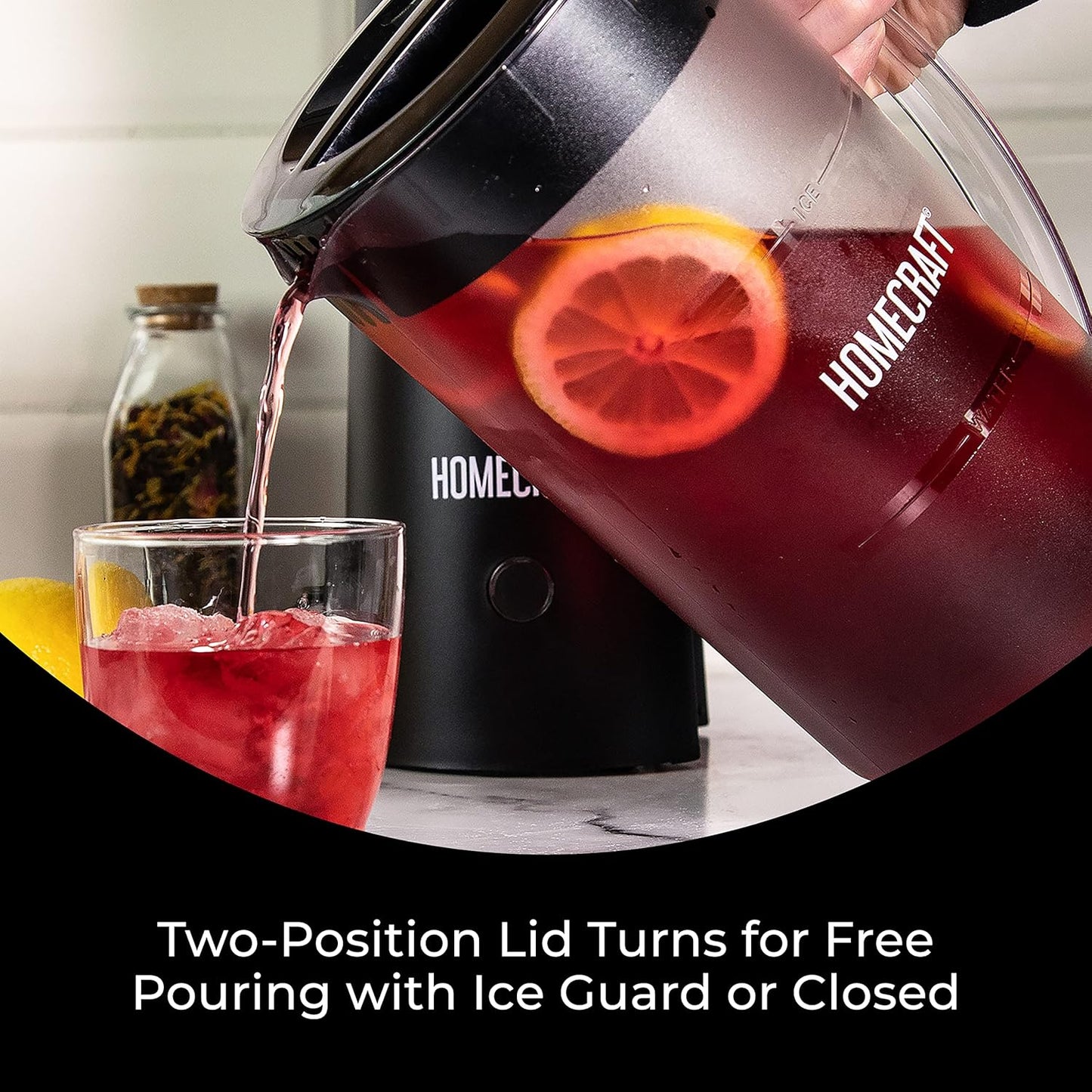 Homecraft Electric Iced Tea Maker for Sweet Tea & Cold Brew - Double Insulated Pitcher, Black