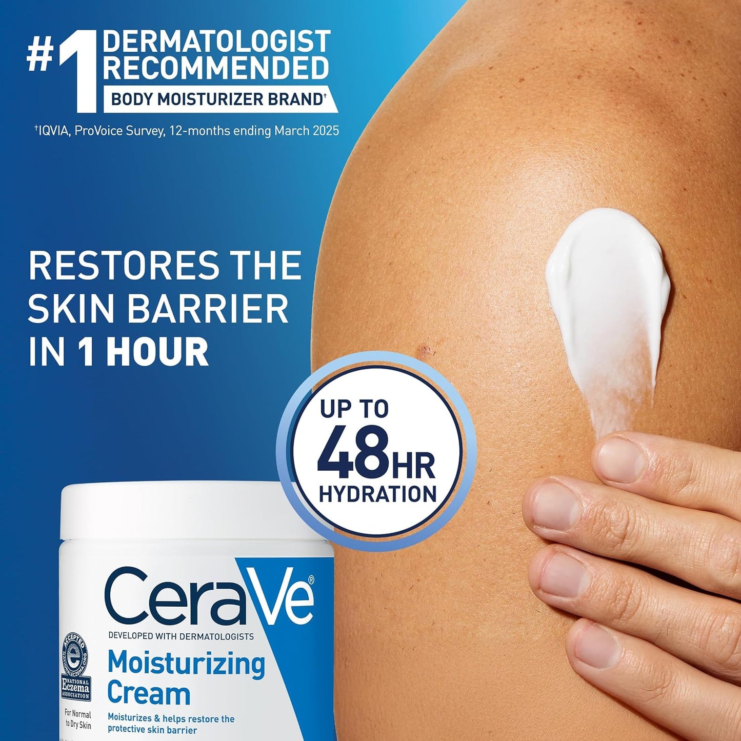 CeraVe Moisturizing Cream for Dry Skin with Ceramides & Hyaluronic Acid (19 fl oz)