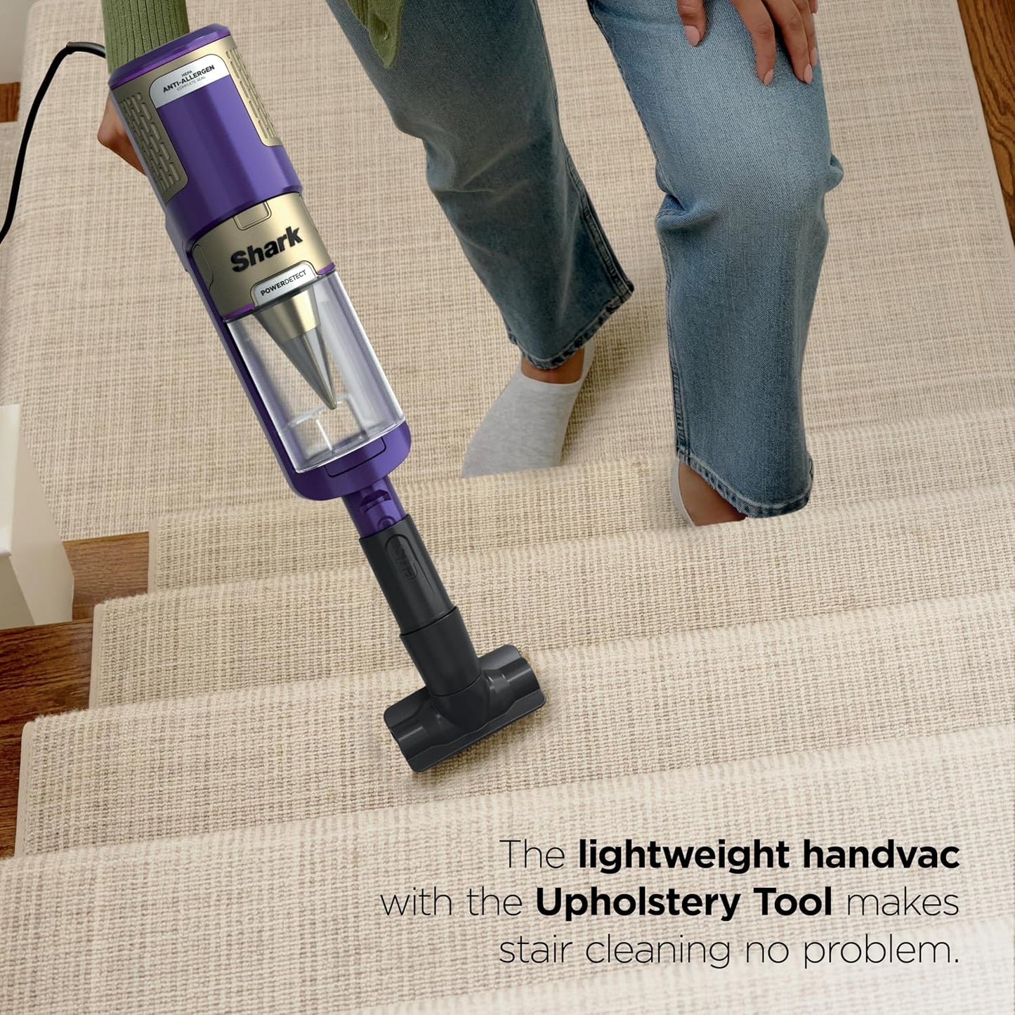 Shark POWERDETECT Ultra-Light Corded Stick Vacuum with DuoClean & Self-Cleaning Brushroll for Pet Hair & All Floors