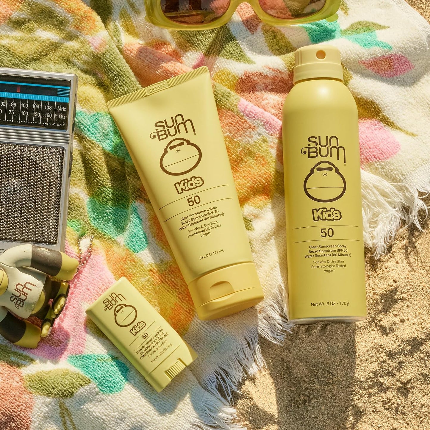Sun Bum Kids SPF 50 Clear Face Stick - Wet/Dry Sunscreen for Active Kids (Hawaii Compliant)