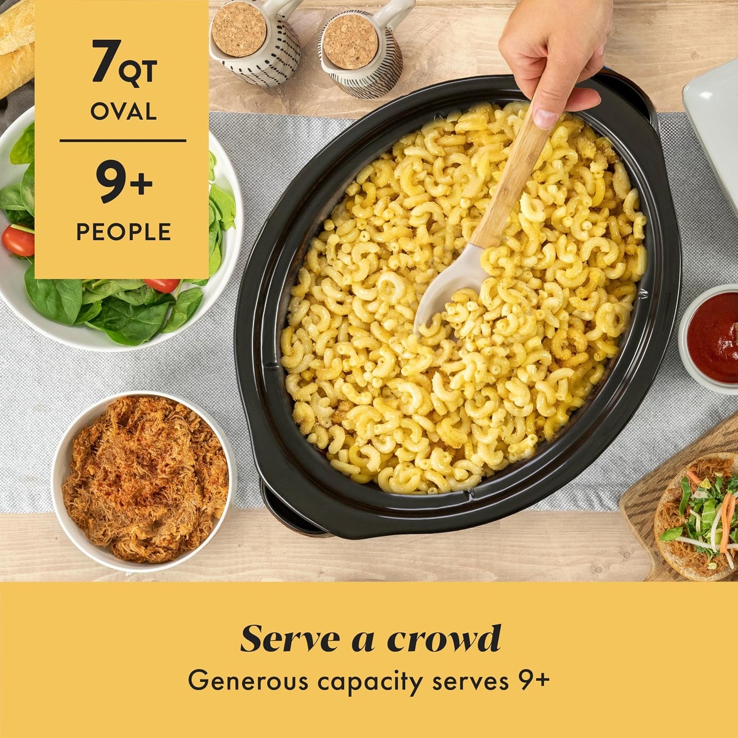 Crock-Pot 7-Quart Manual Slow Cooker - Family Size for 8+ People