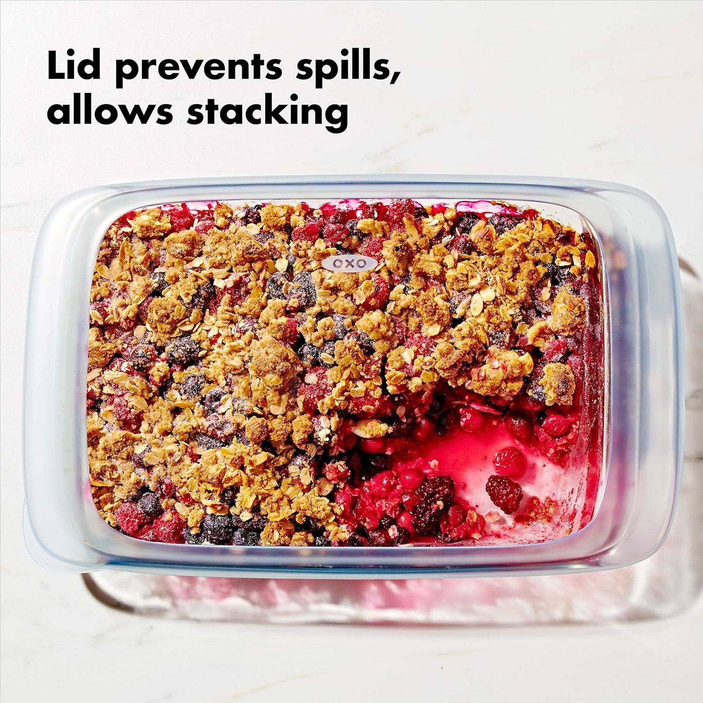 OXO Good Grips Freezer-to-Oven Safe 9x13 Glass Baking Dish with Lid (3 Qt)