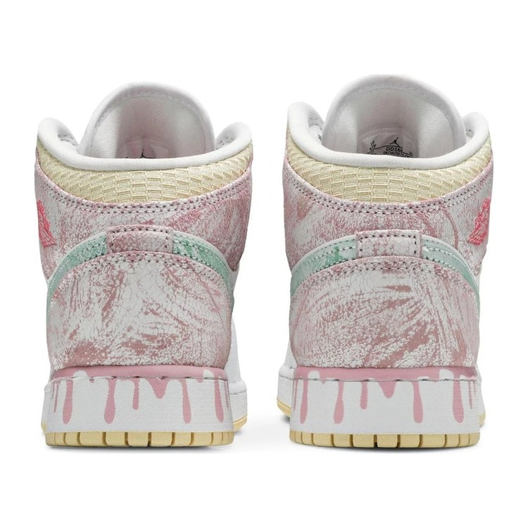 Air Jordan 1 Mid SE GS - Paint Drip / Ice Cream - view 4