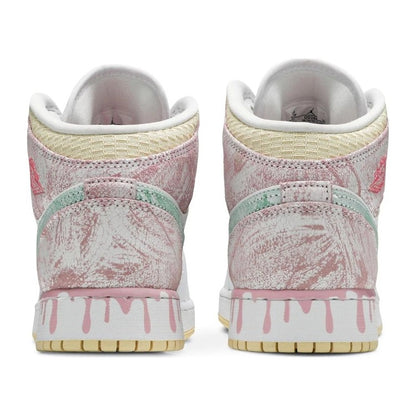 Air Jordan 1 Mid SE GS - Paint Drip / Ice Cream - view 4