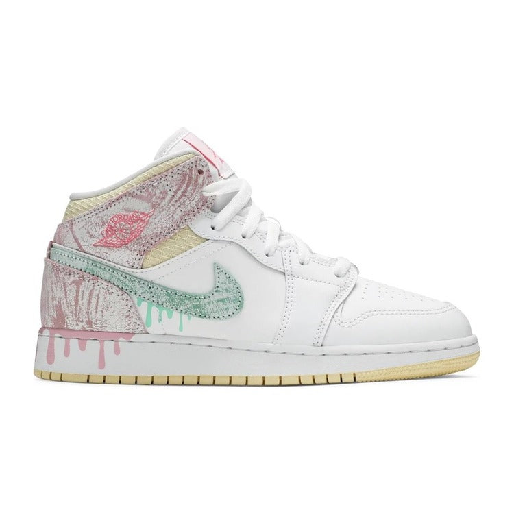 Air Jordan 1 Mid SE GS - Paint Drip / Ice Cream - view 1