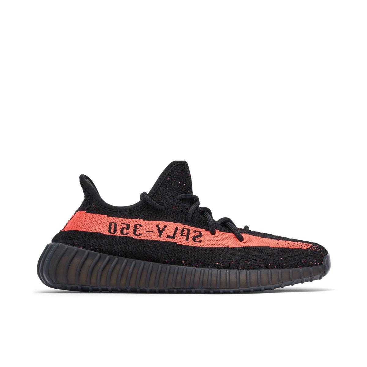 Adidas Yeezy Boost 350 V2 - Core Black / Red Stripe - view 1
