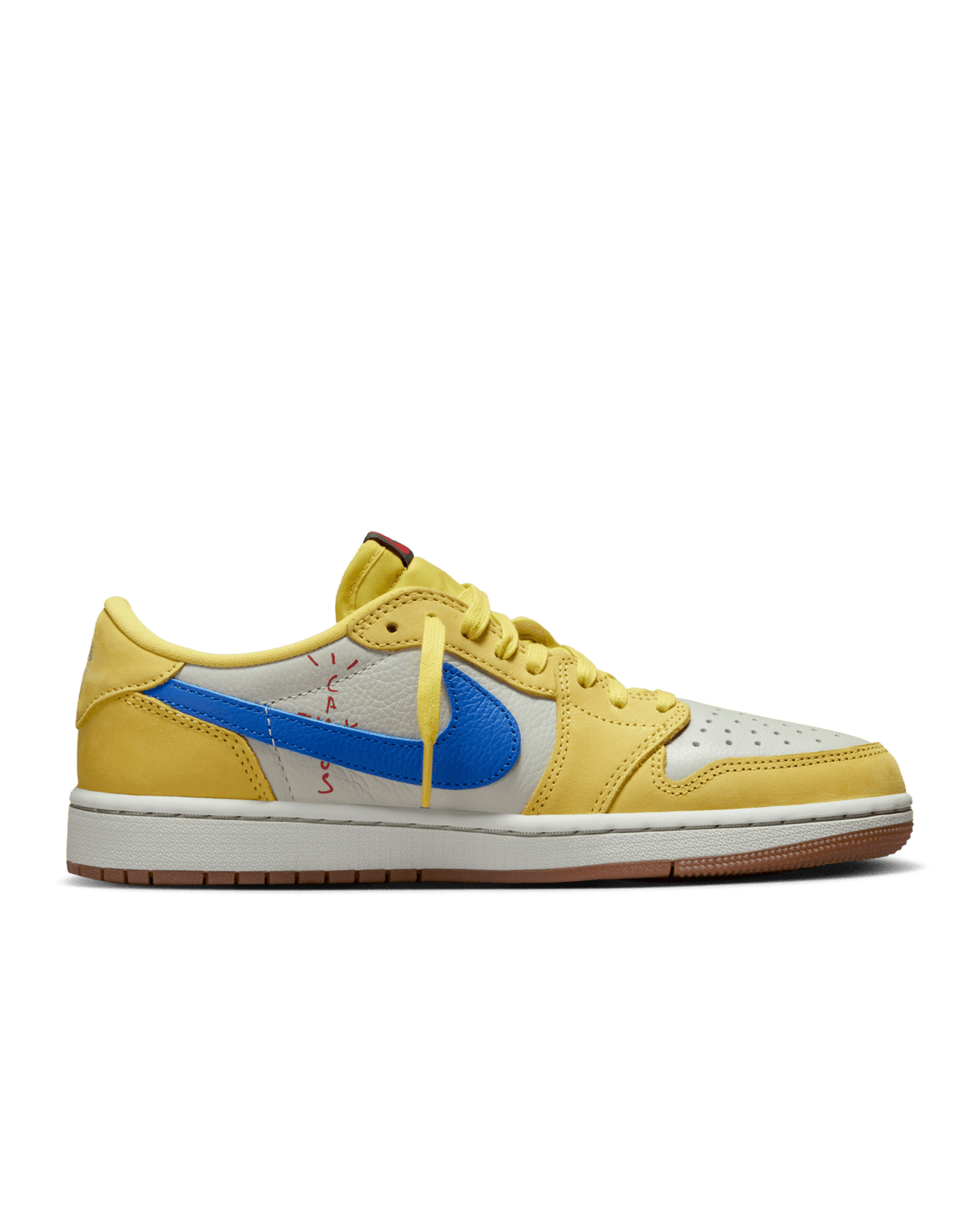 Travis Scott x Air Jordan 1 Low OG - Canary / Racer Blue - view 3
